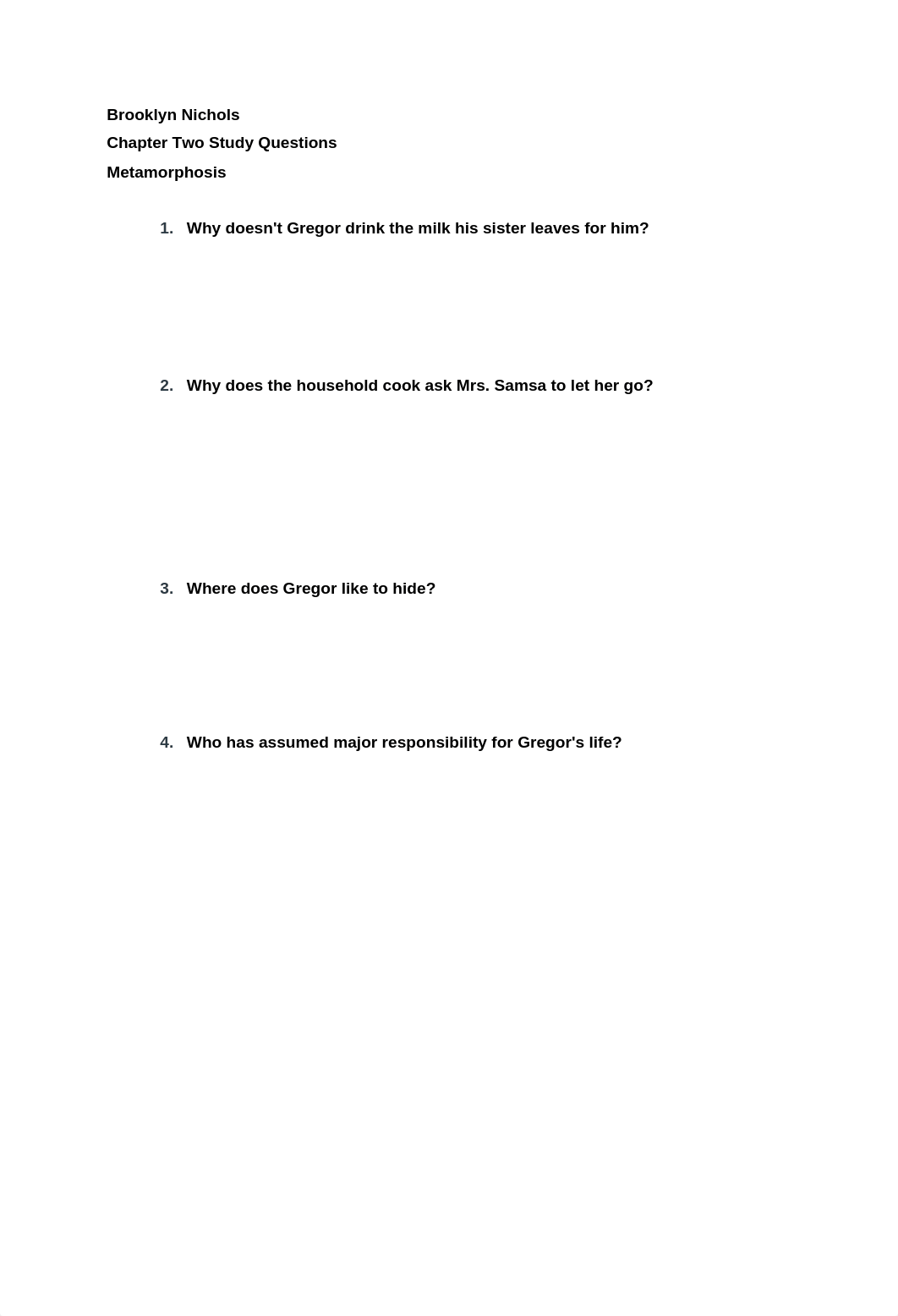 Chapter Two Study Questions for Metamorphosis.docx_d0am0o8m8x9_page1