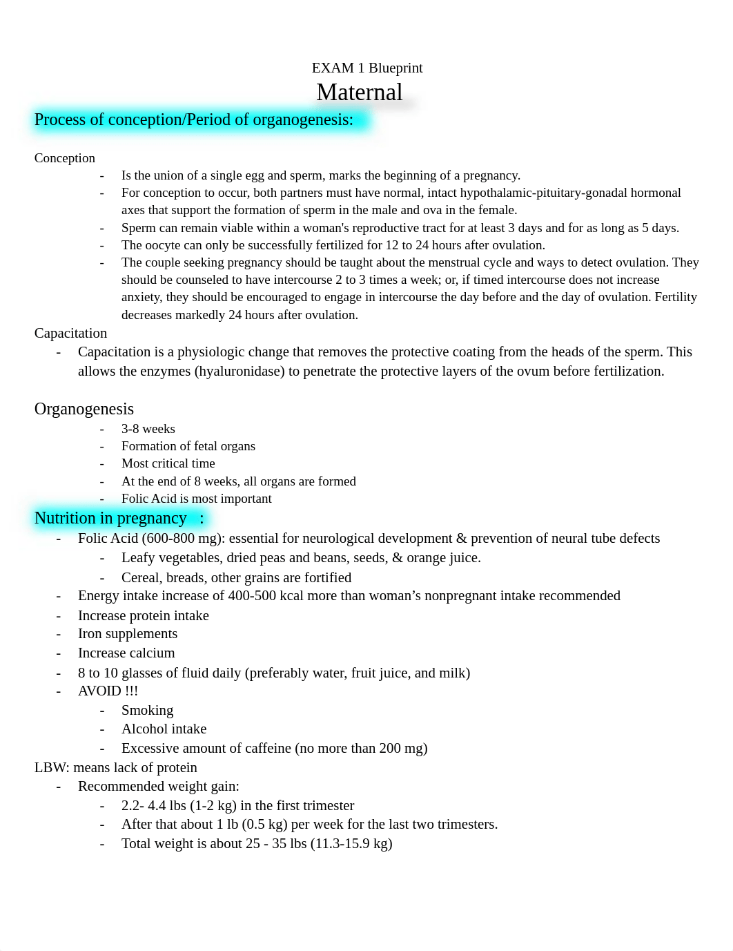 OB_Peds Exam #1 Blueprint.docx_d0amz8w161q_page1