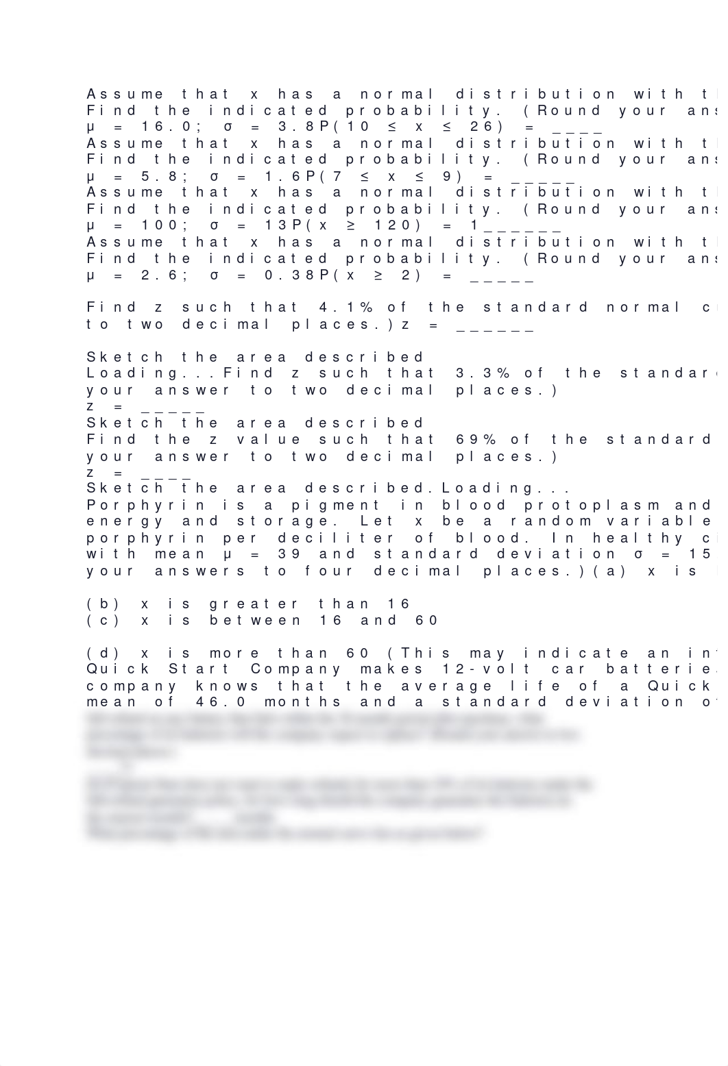 Assume that x has a normal distribution with the specified mean and standard deviation.docx_d0bb672i5bw_page1