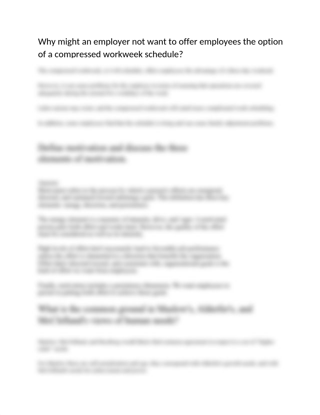 Why might an employer not want to offer employees the option of a compressed workweek schedule_d0bobfvk7yd_page1