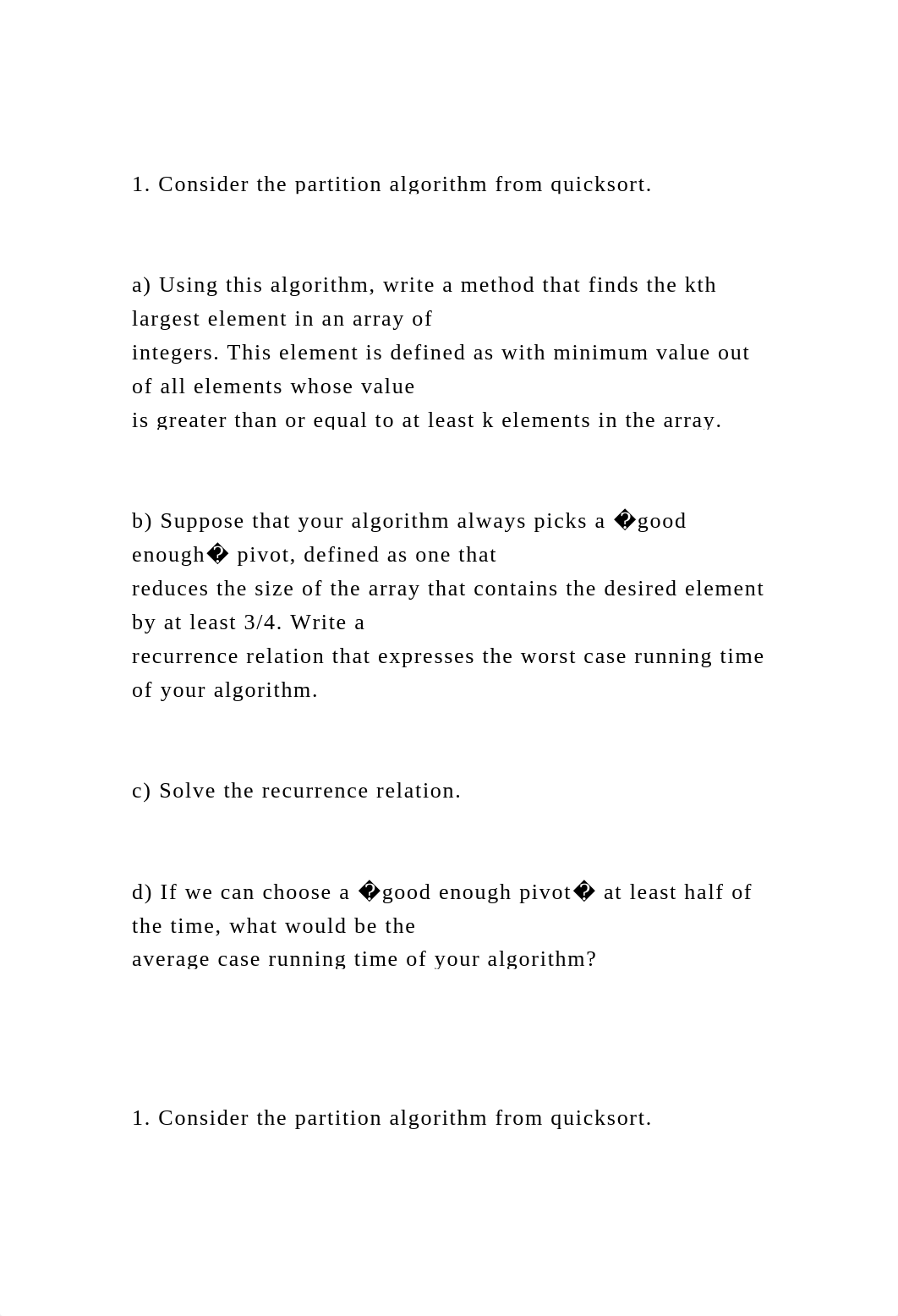 1. Consider the partition algorithm from quicksort.a) Using .docx_d0bw0du44jc_page2