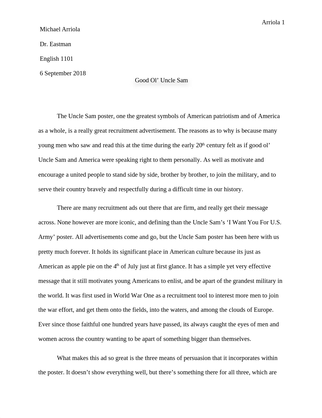 Multimodal Essay 1 Uncle Sam Michael Arriola 23 (1) (1) (1) (3)_d0c0g948ydu_page1