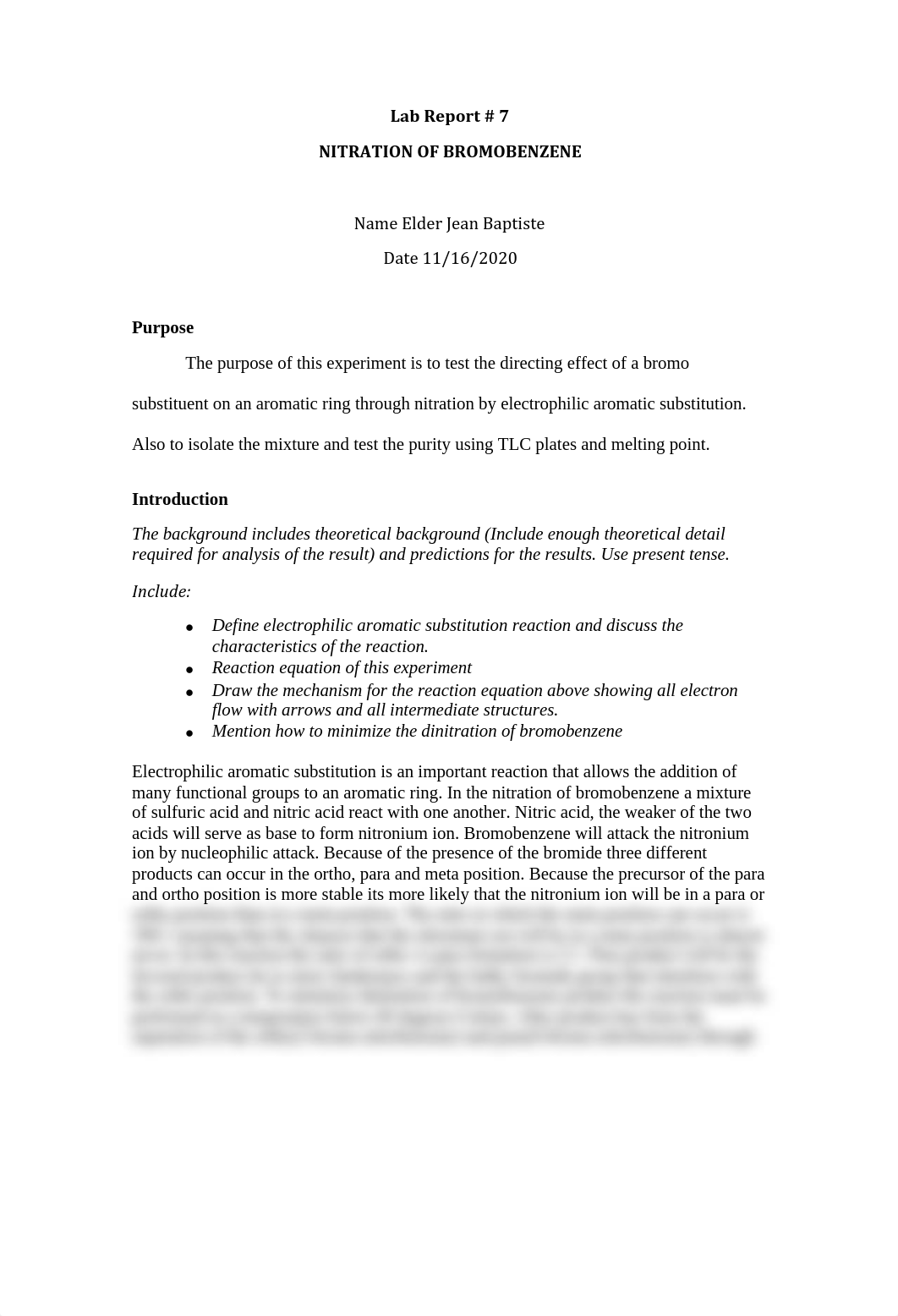 7._Nitration of Bromobenzene LabReport.pdf_d0ca7p1pdh5_page1