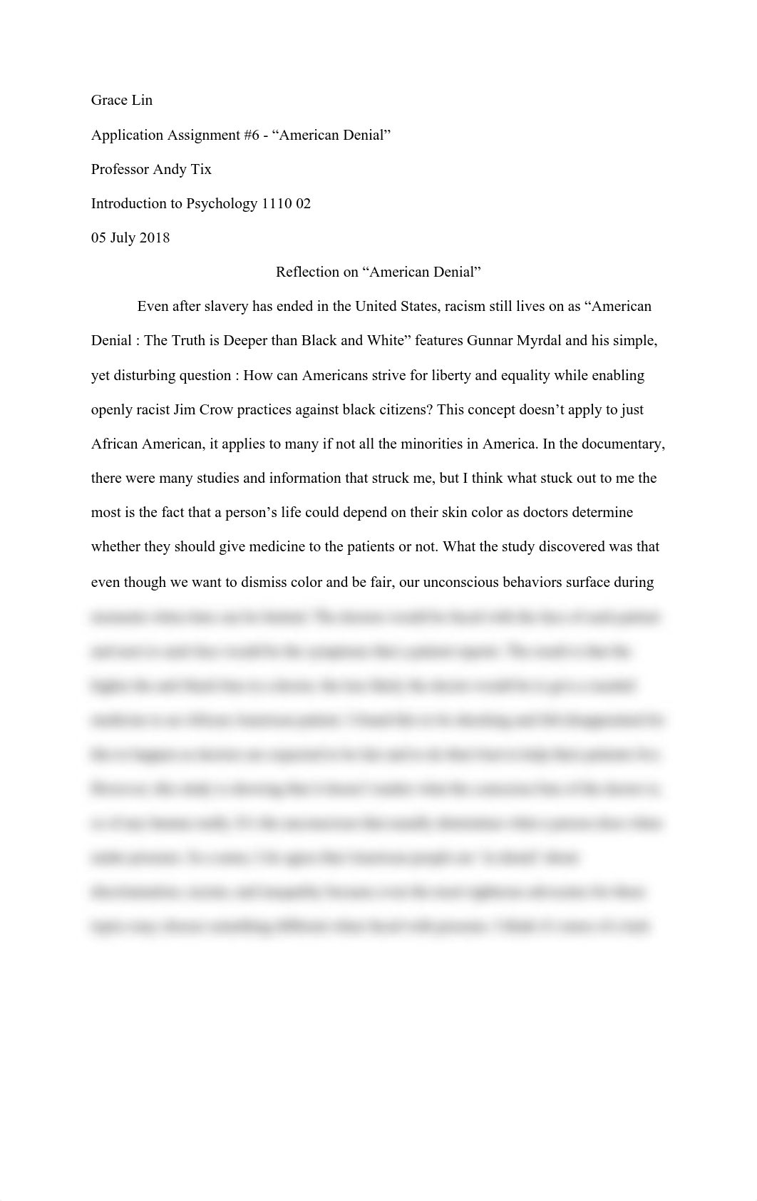 Application Assignment #6 - _American Denial_ - Grace Lin.pdf_d0ce7moj8m7_page1