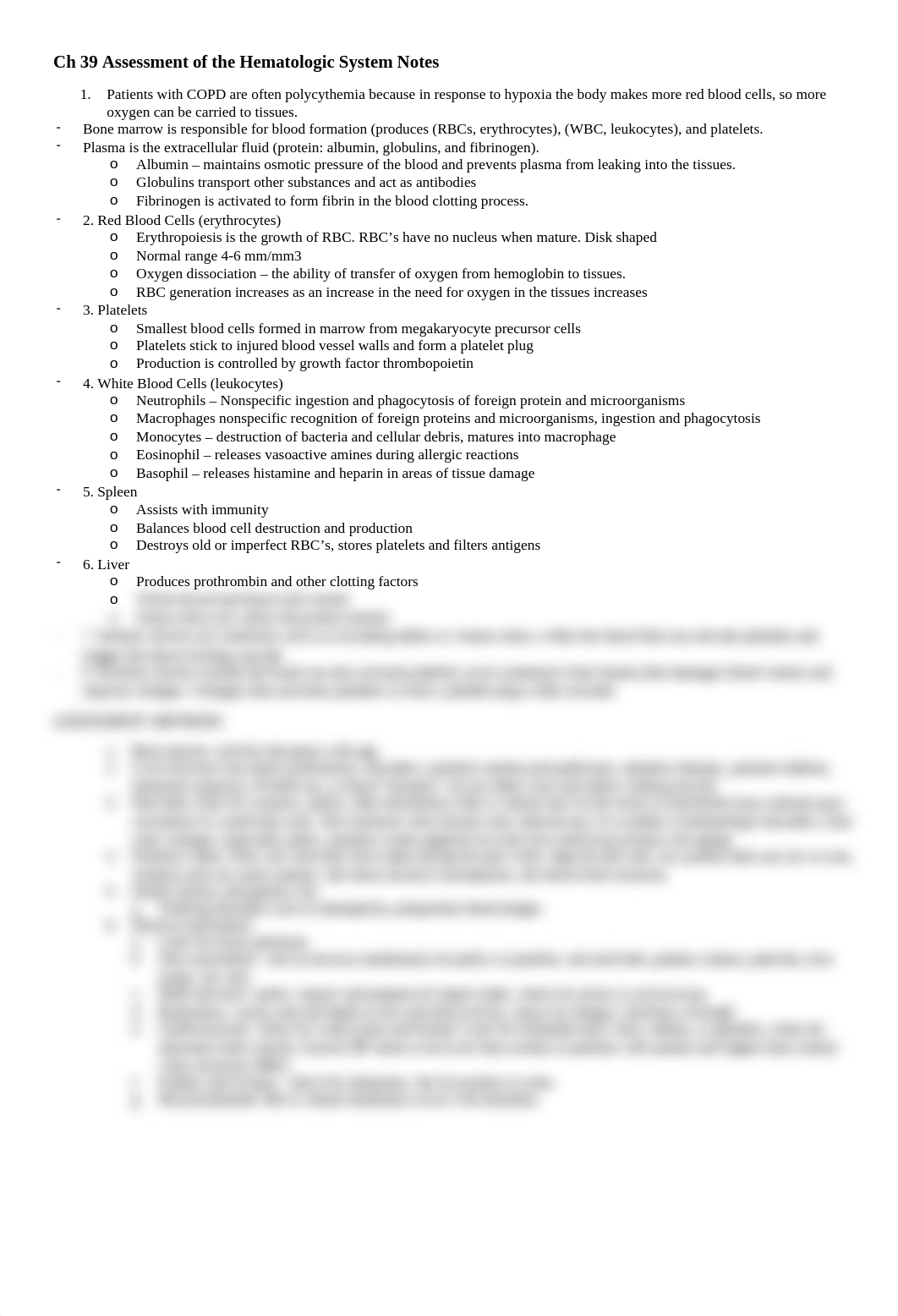 Ch 39 Assessment of the Hematologic System Notes.docx_d0ceov8suco_page1