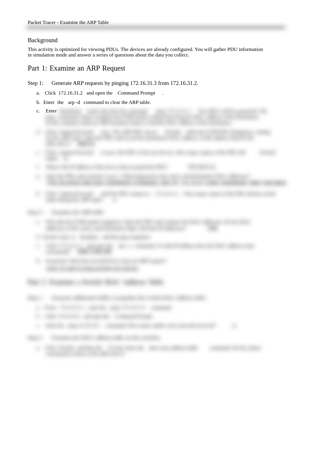 5.2.1.7 Packet Tracer - Examine the ARP Table Instructions_d0cf5f2n3tu_page2