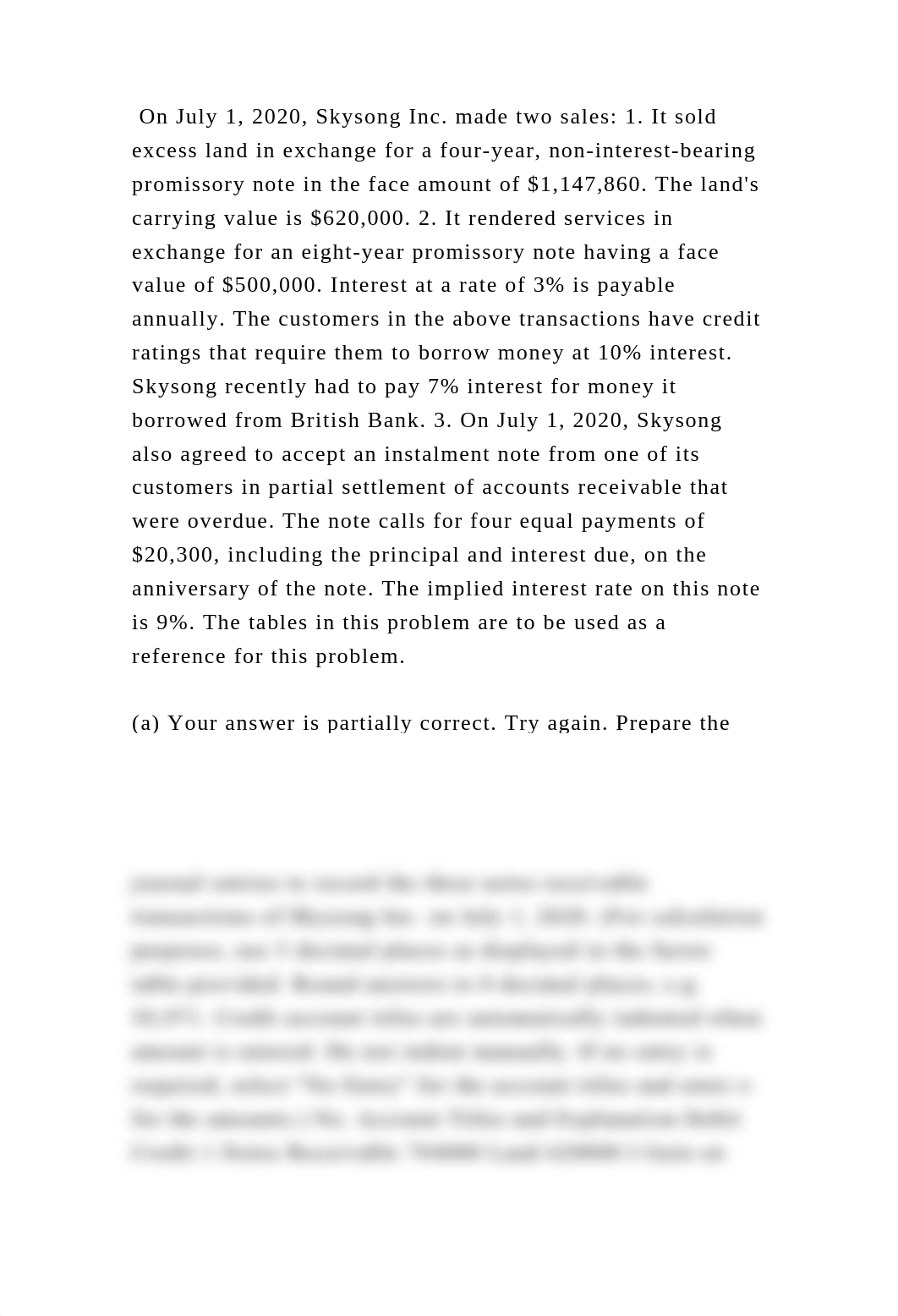 On July 1, 2020, Skysong Inc. made two sales 1. It sold excess land .docx_d0chi7p613s_page2