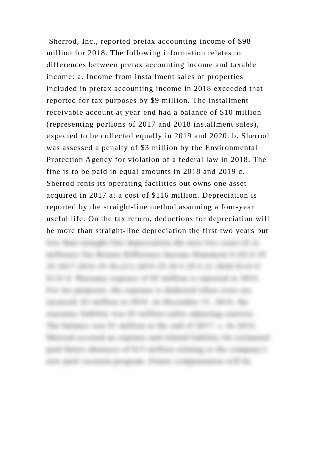 Sherrod, Inc., reported pretax accounting income of $98 million for 2.docx_d0d4e9jc67k_page2