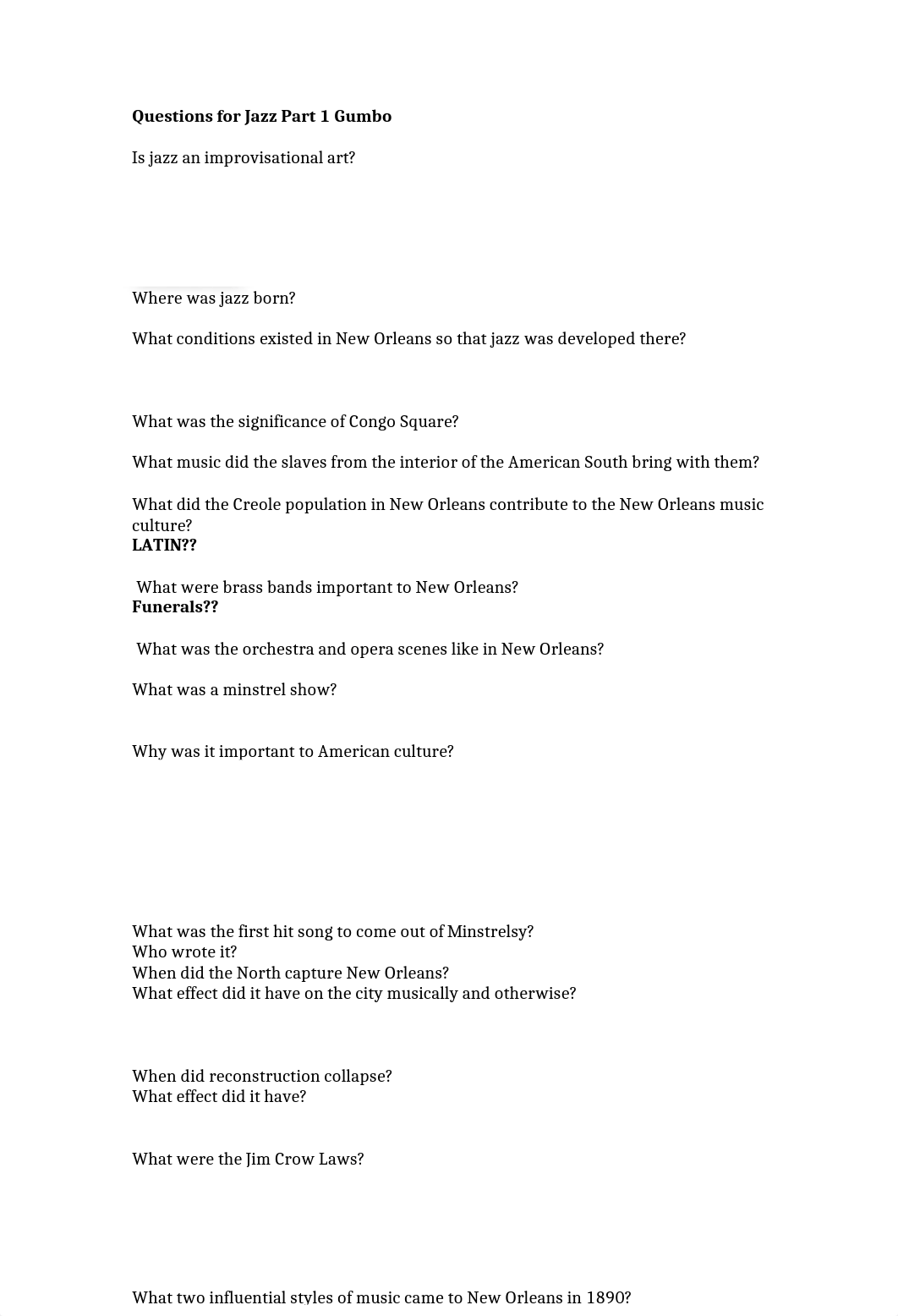 Questions for Jazz Part 1 Gumbo.docx_d0d6j304zge_page1