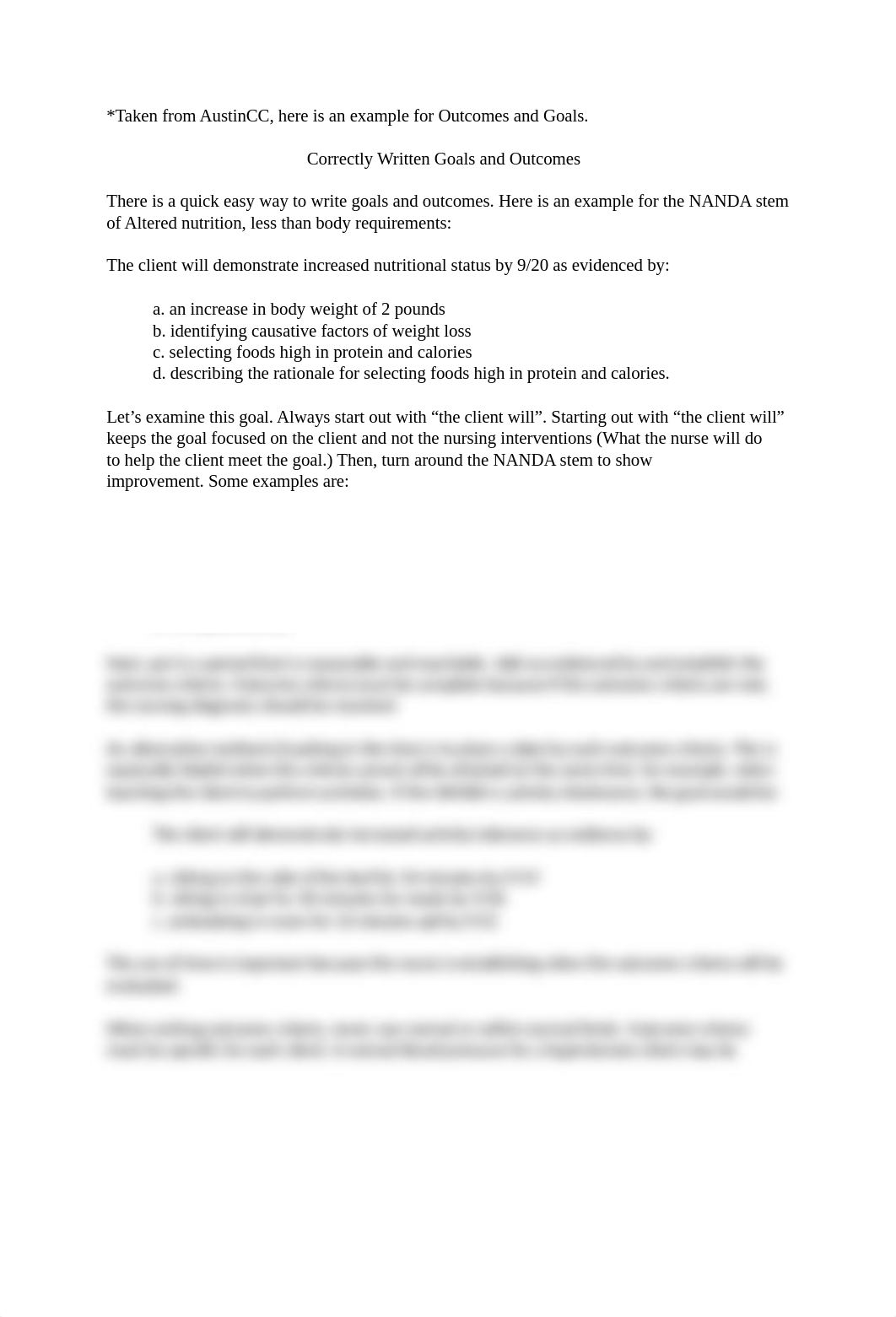 NU 205 - Nursing Process exercise - Outcomes and Interventions.docx_d0df9j7ej5w_page1