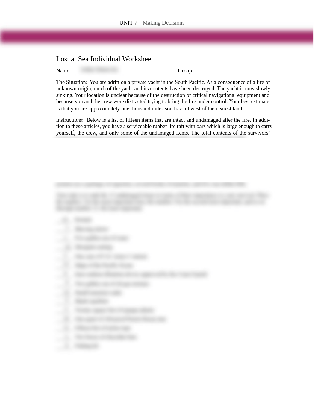 Lost at Sea - Indivitual Worksheet.pdf_d0dio4zyhc8_page1