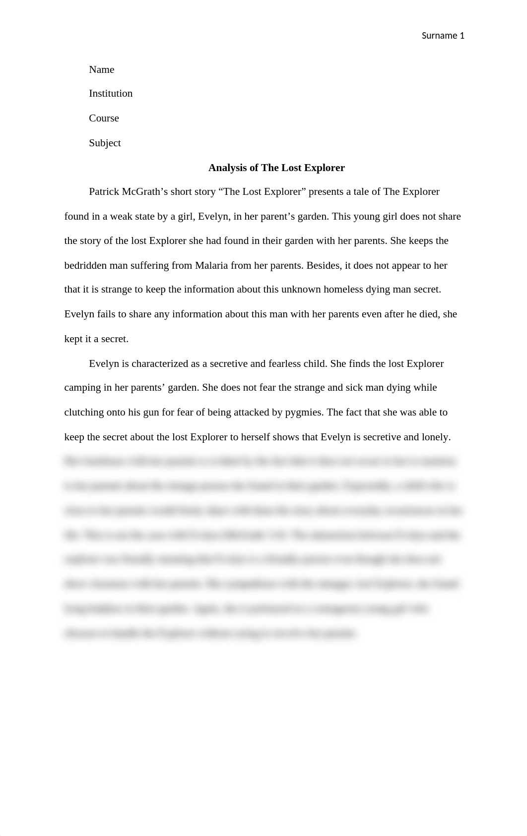 Analysis of The Lost Explorer.docx_d0djt4lxpup_page1