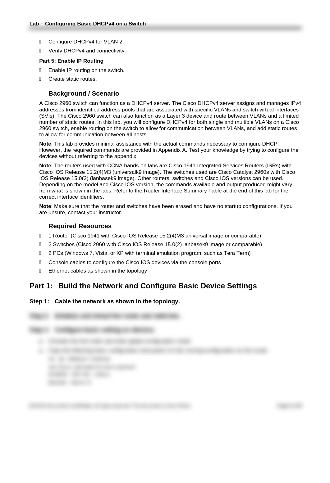 FIN8.1.2.5 Lab - Configuring Basic DHCPv4 on a Switch.docx_d0ej16wym7s_page2