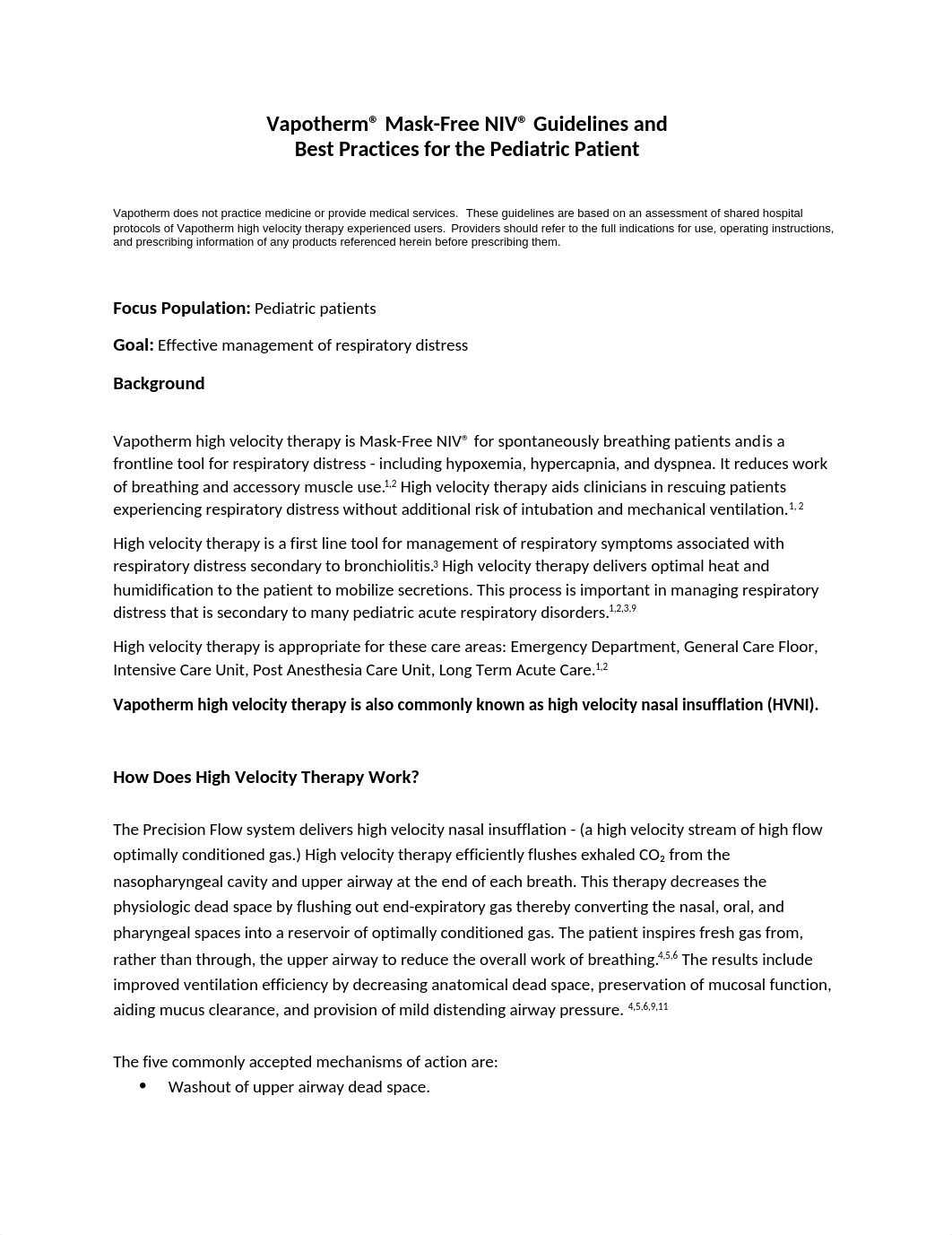 Vapotherm Mask-Free NIV Guidelines and Best Practices for the Pediatric Patient.docx_d0ewcczq2cp_page1