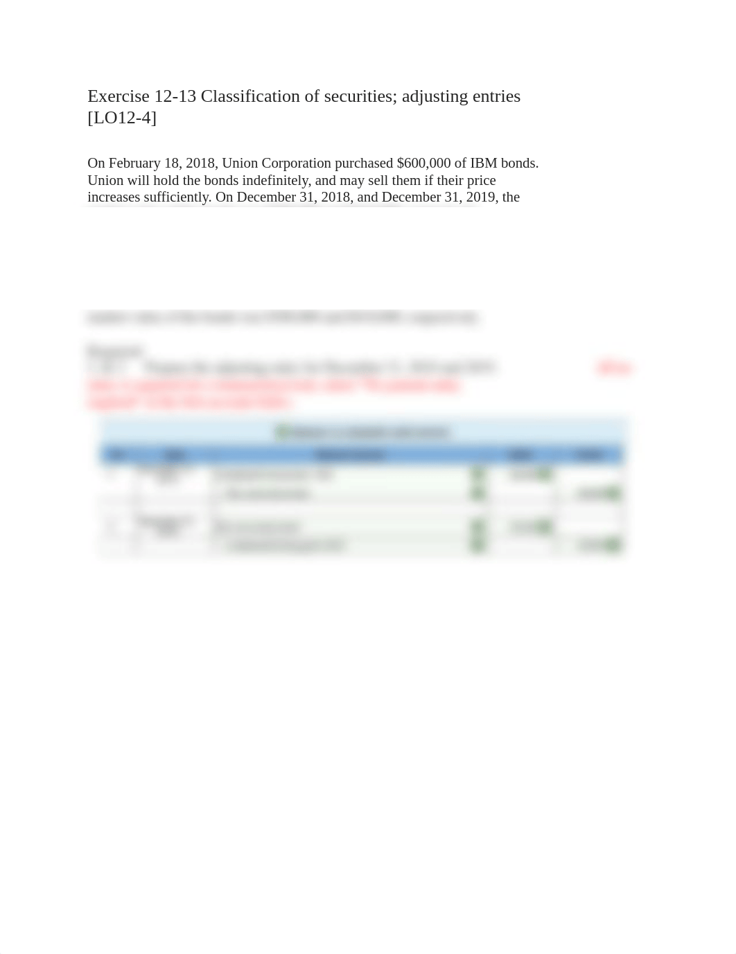 Exercise 12-13 Classification of securities; adjusting entries .docx_d0fnnp37db5_page1