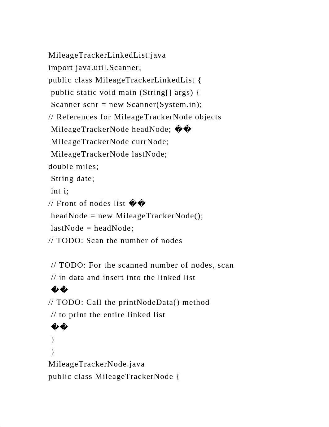 MileageTrackerLinkedList.javaimport java.util.Scanner;public cla.docx_d0g4r44n26l_page2