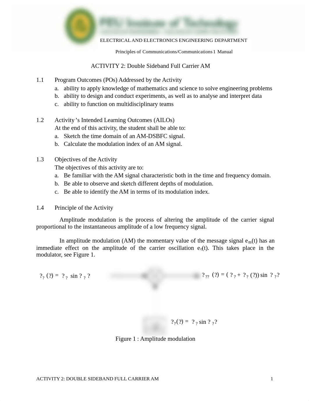 Tolentino_Lab Activity No. 2 - Double-Sideband Full Carrier AM.pdf_d0g8cpztkdk_page1