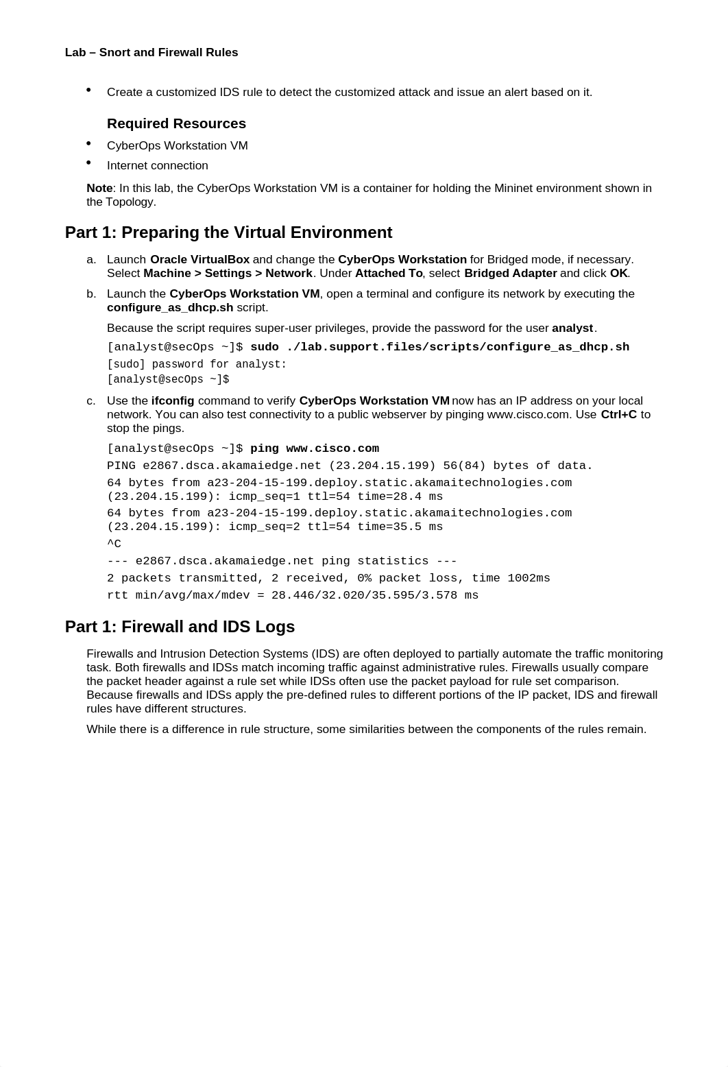 12.1.1.7 Lab - Snort and Firewall Rules.docx_d0go4qoryst_page2