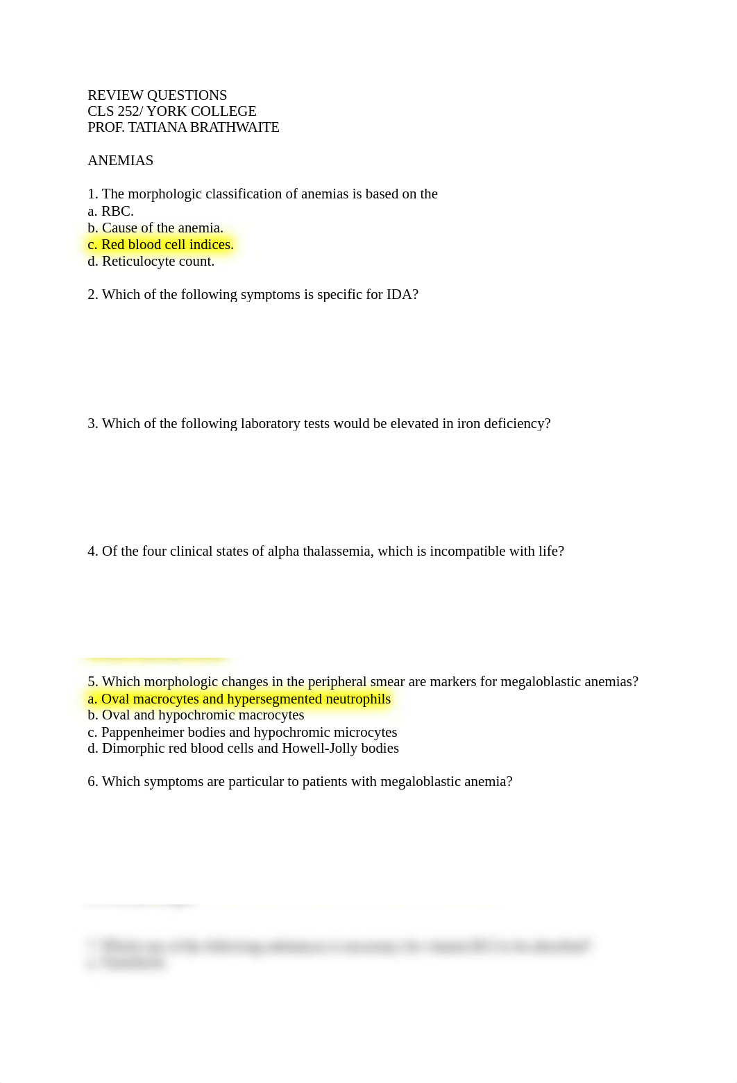 REVIEW QUESTIONS ANEMIAS YORK 22.docx_d0guxhz0n63_page1