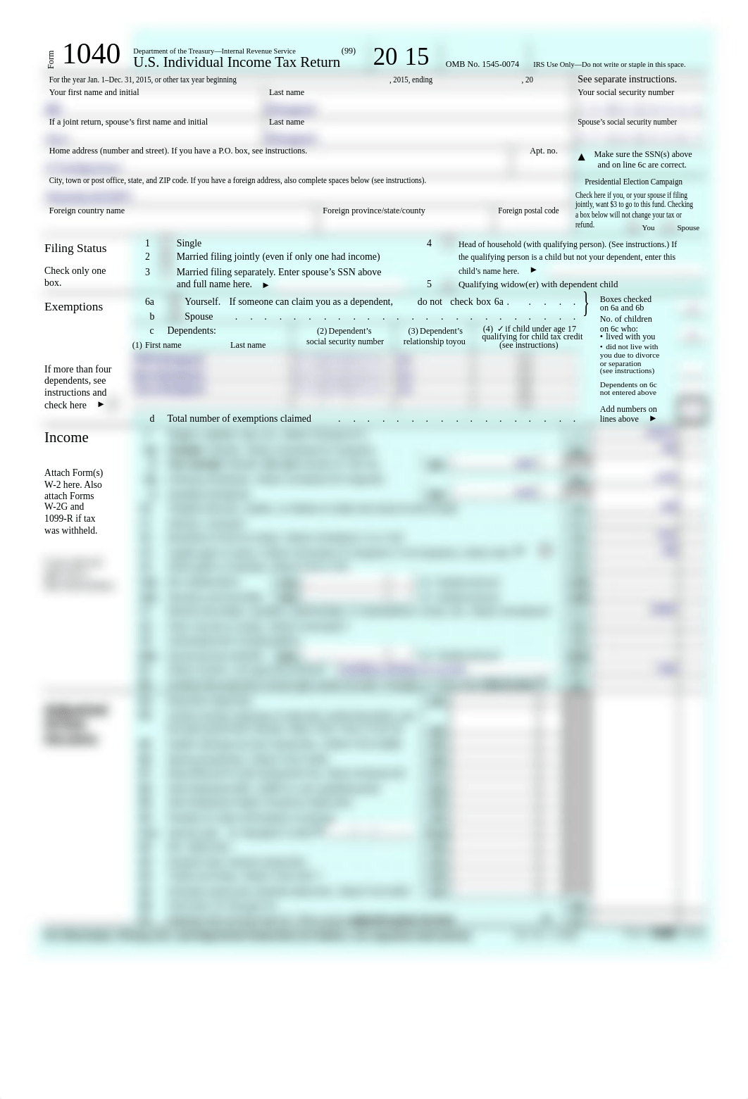 Nihill, Sally R. - Federal Tax Project 2015 Form 1040 PHASE 1.pdf_d0heouprv4a_page1