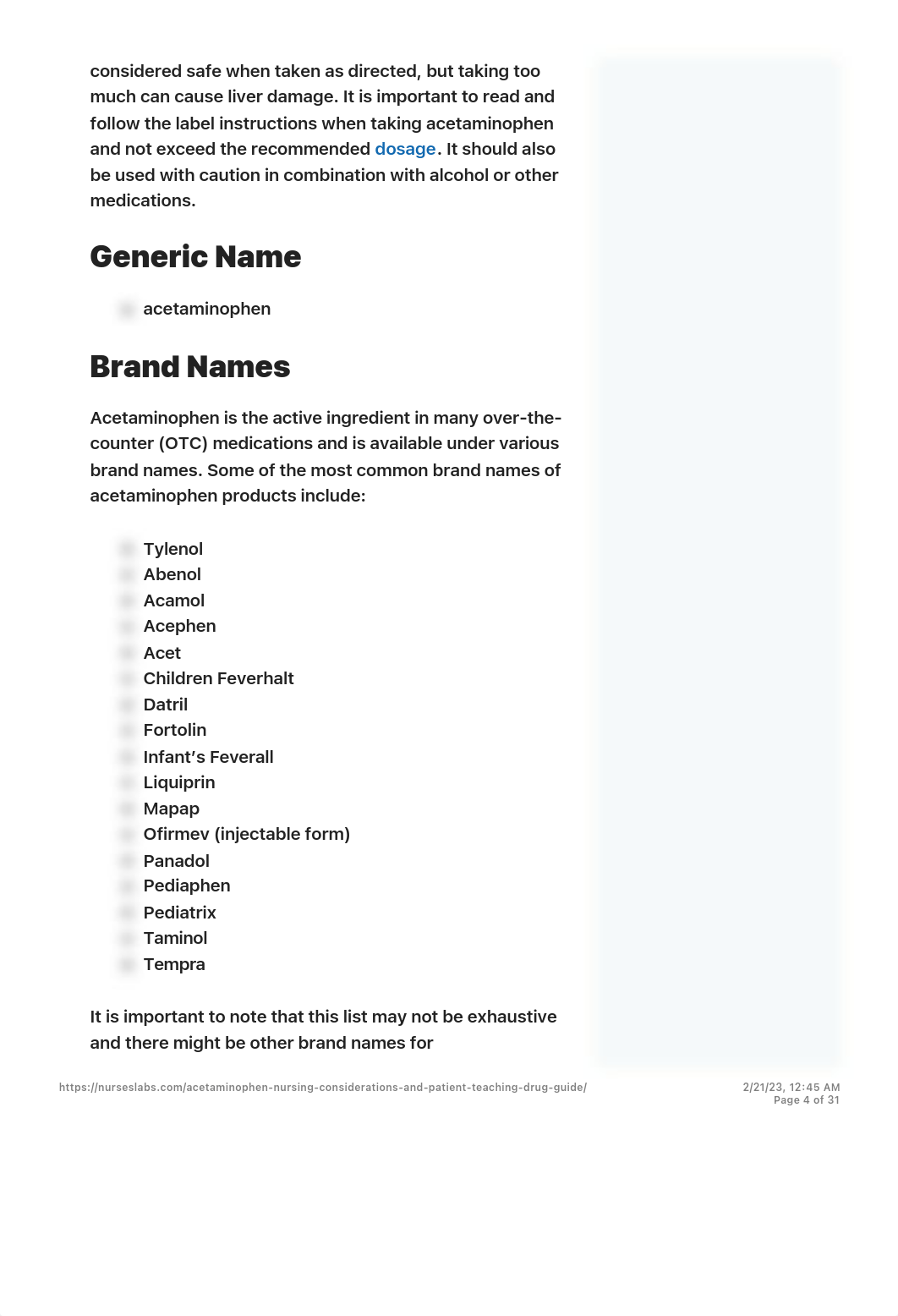 Acetaminophen Nursing Considerations & Patient Teaching [Drug Guide] - Nurseslab.pdf_d0hg0zr86wg_page4