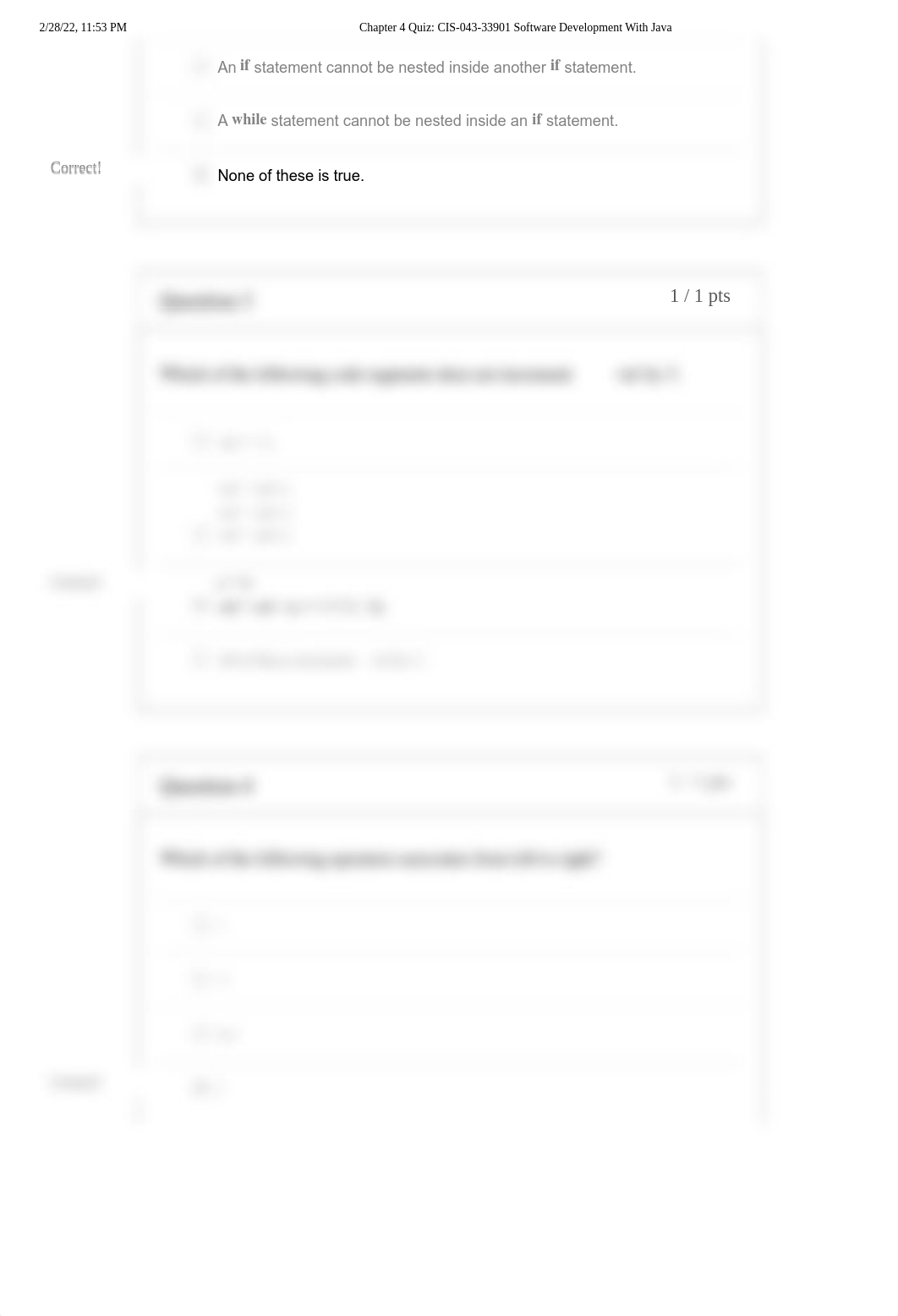 Chapter 4 Quiz_ CIS-043-33901 Software Development With Java.pdf_d0hpslbdnuh_page2