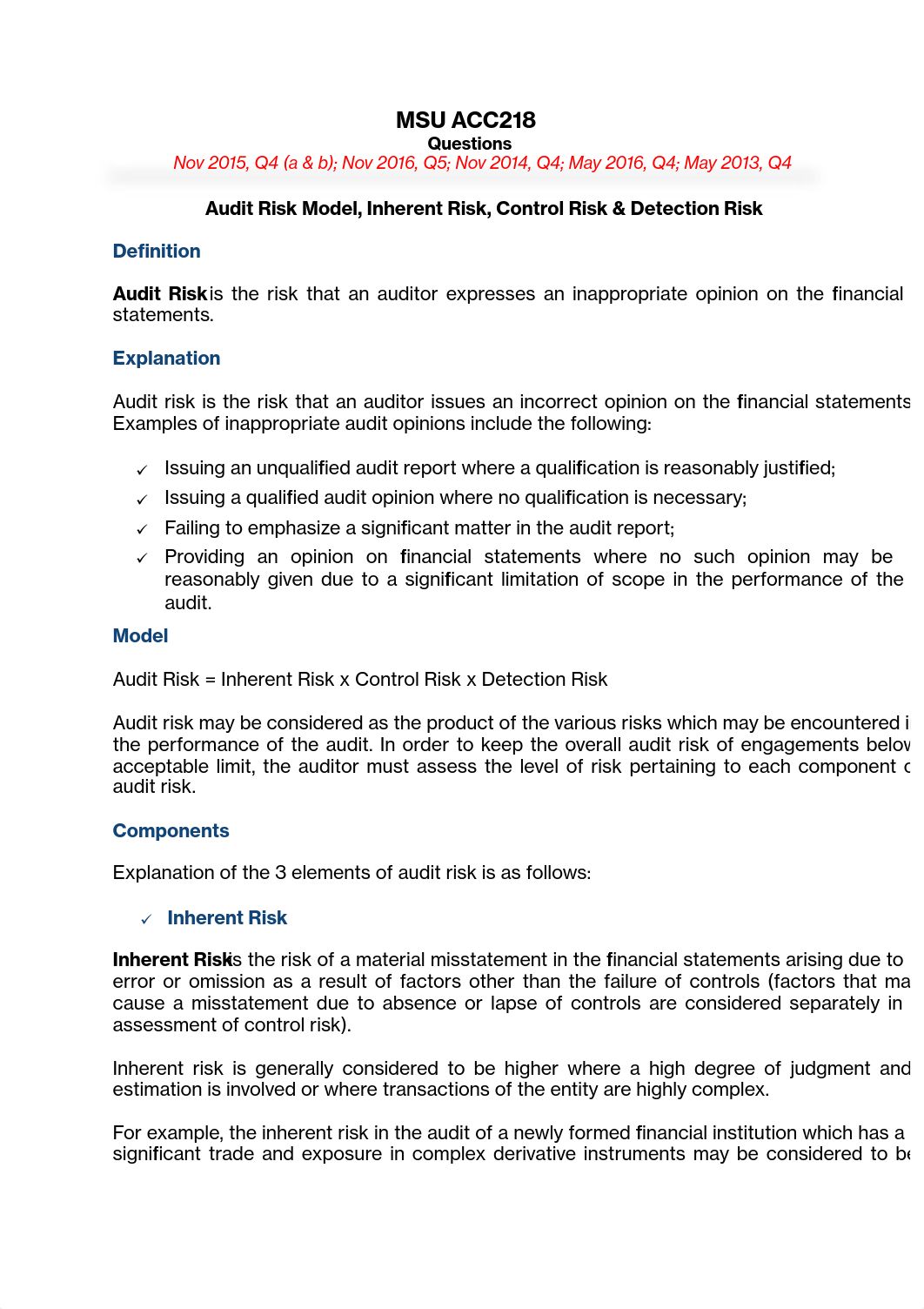 Audit Risk Model, Inherent Risk, Control Risk & Detection Risk.pdf_d0hrqtq16ix_page1