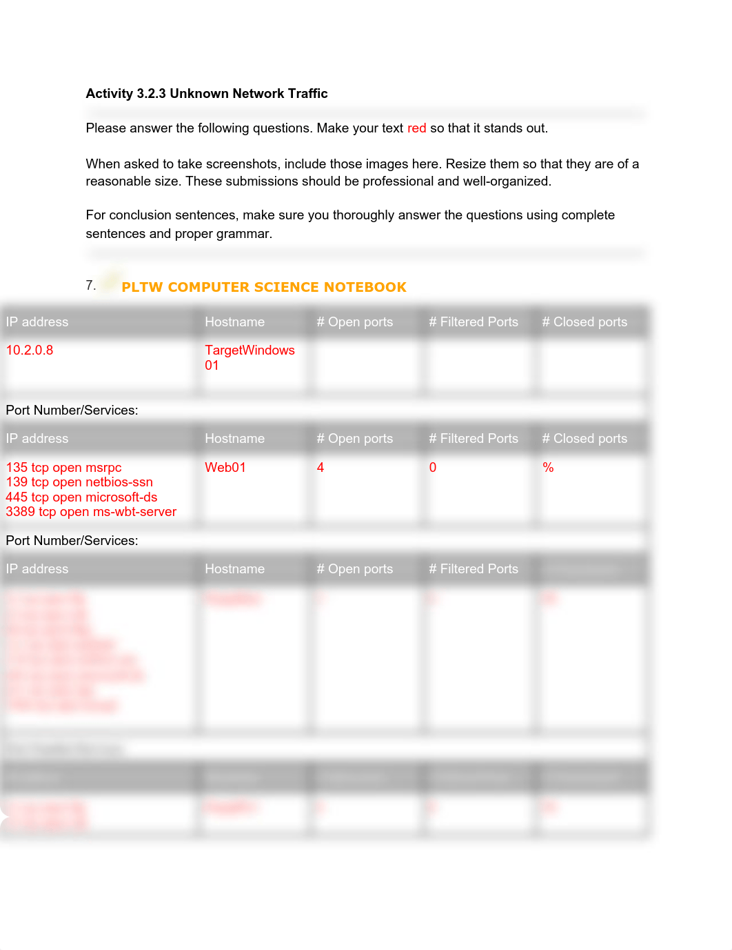 Shiv Patel - Activity 3.2.3 Unknown Network Traffic.pdf_d0i19wet2bs_page1