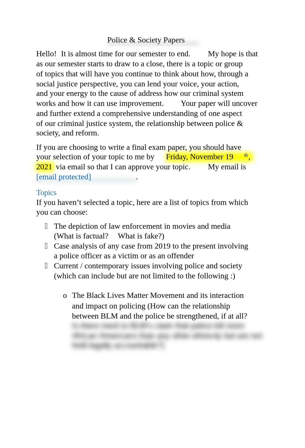 CJL 300 Police & Society Final Papers Fall 2021.docx_d0i45a3nfc6_page1