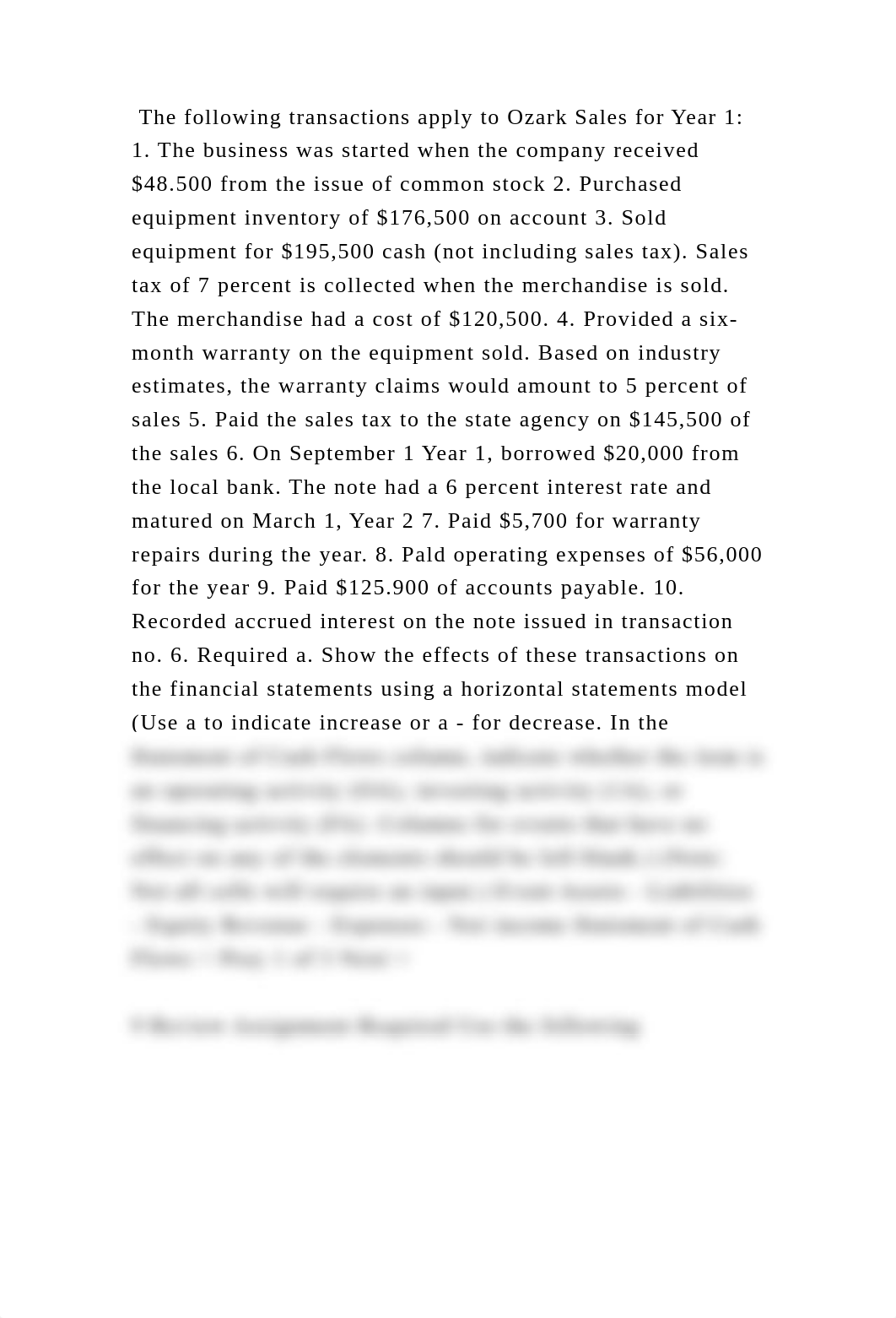 The following transactions apply to Ozark Sales for Year 1 1. The bu.docx_d0idthxfgou_page2