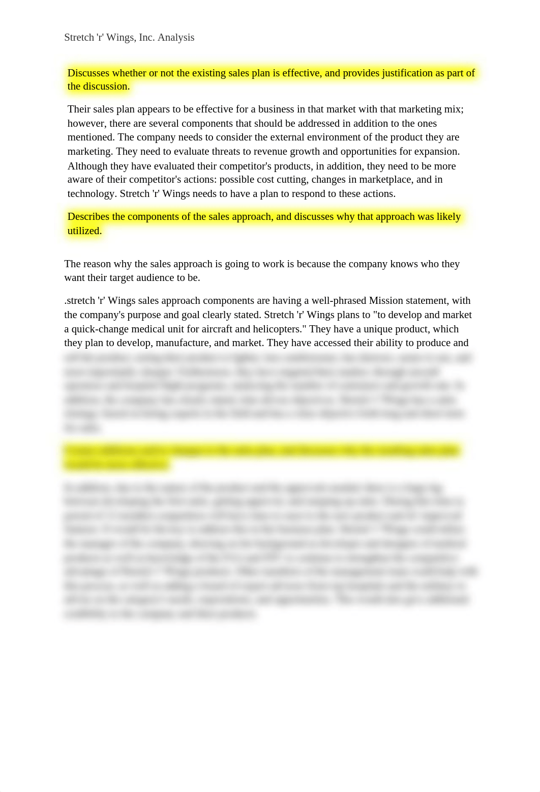 BUS 3030 F of M&S UNIT 8 Stretch 'r' Wings, Inc. Analysis_d0ieif6ca5p_page2