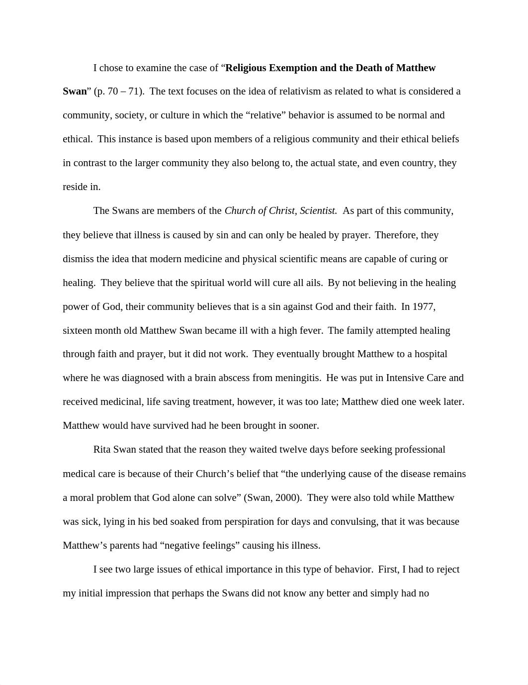 Religious Exemption and the Death of Matthew Swan.docx_d0ihlu4olhe_page1