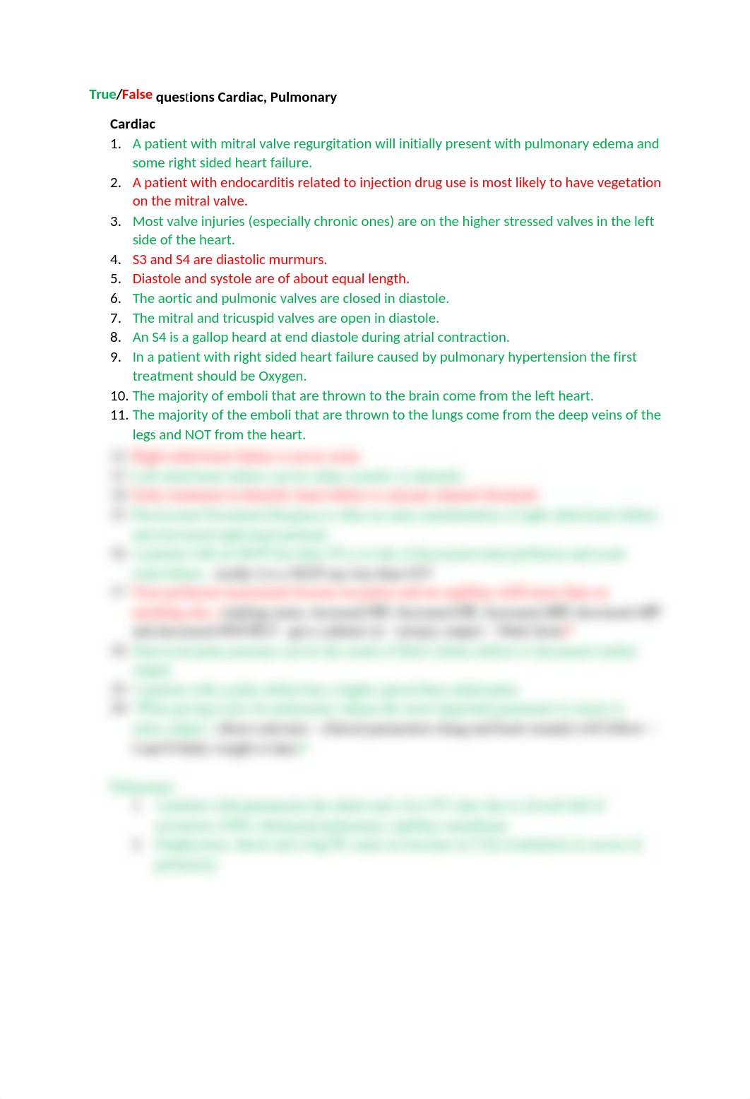 Test 2 True false question answers Cardiac, Pulmonary.docx_d0ir2u8kutk_page1