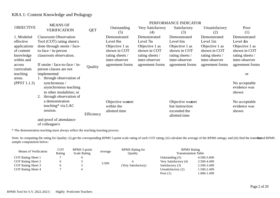 Annex B1 RPMS Tool for Highly Proficient Teachers SY 2022-2023.pdf_d0iw911luw8_page2