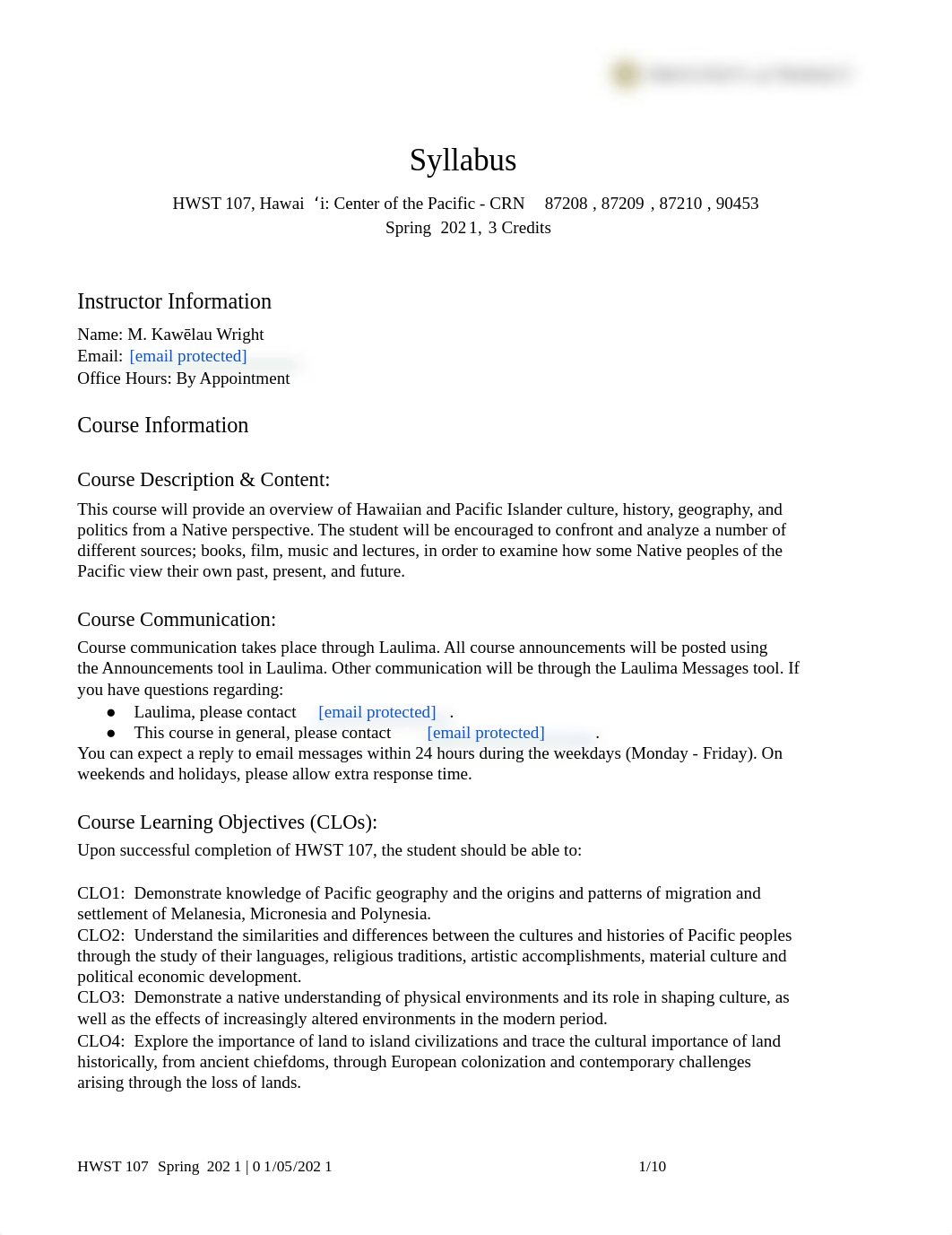 HWST 107 Spring 2021 Syllabus final (1).pdf_d0jf20r02if_page1