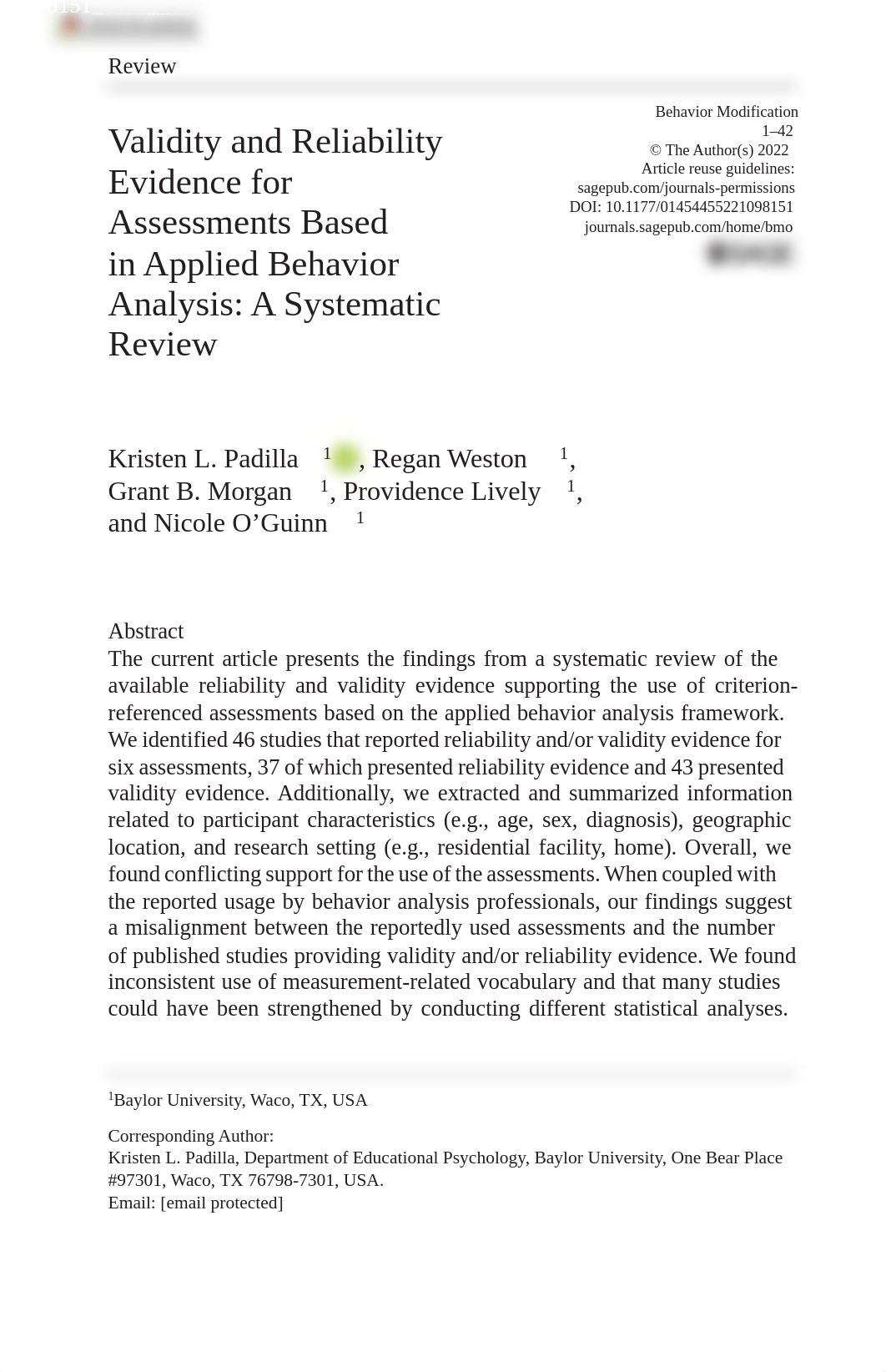 reliability n validity of aba assessments.pdf_d0jvktjjrhs_page1