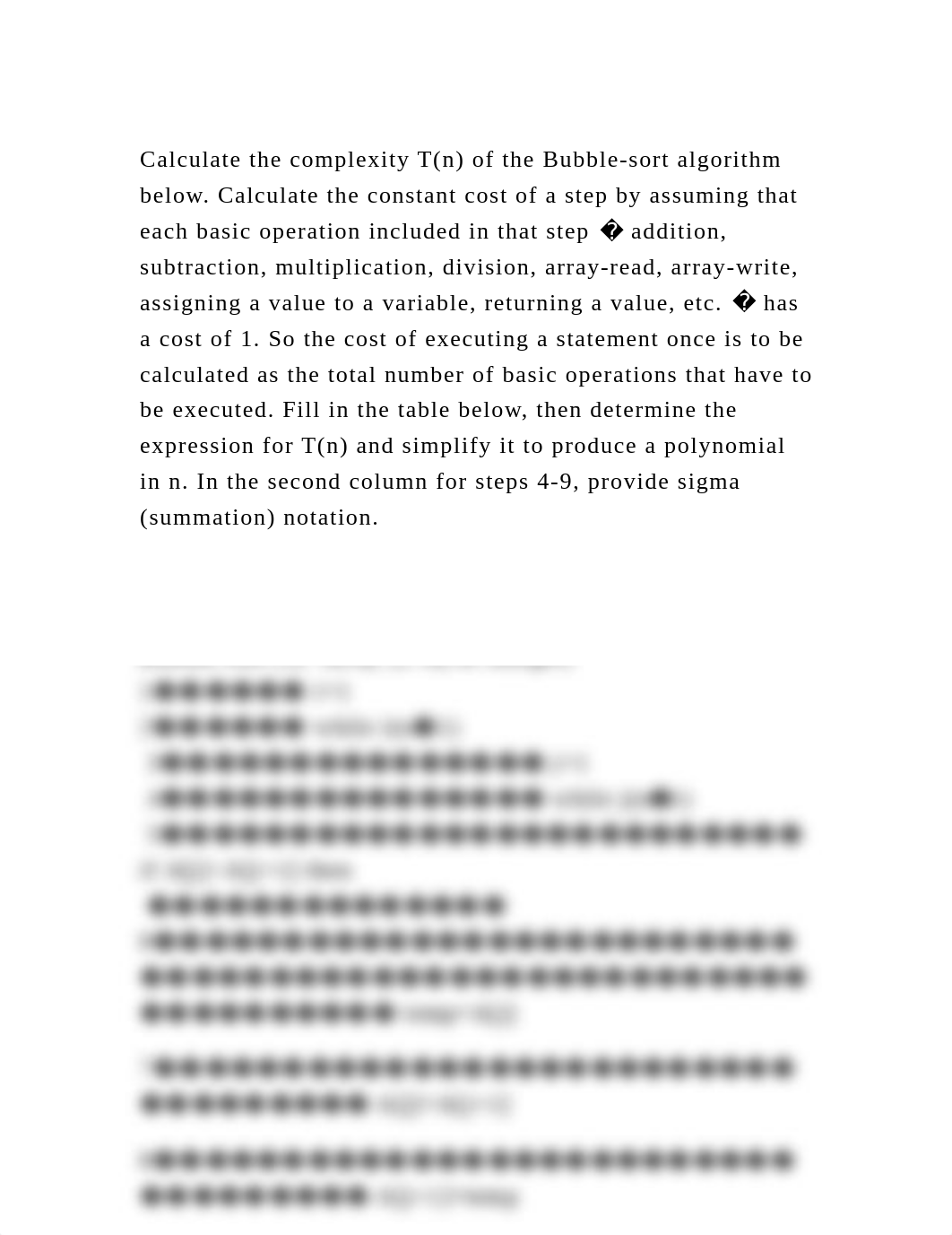 Calculate the complexity T(n) of the Bubble-sort algorithm below. Ca.docx_d0jyddt17ye_page2