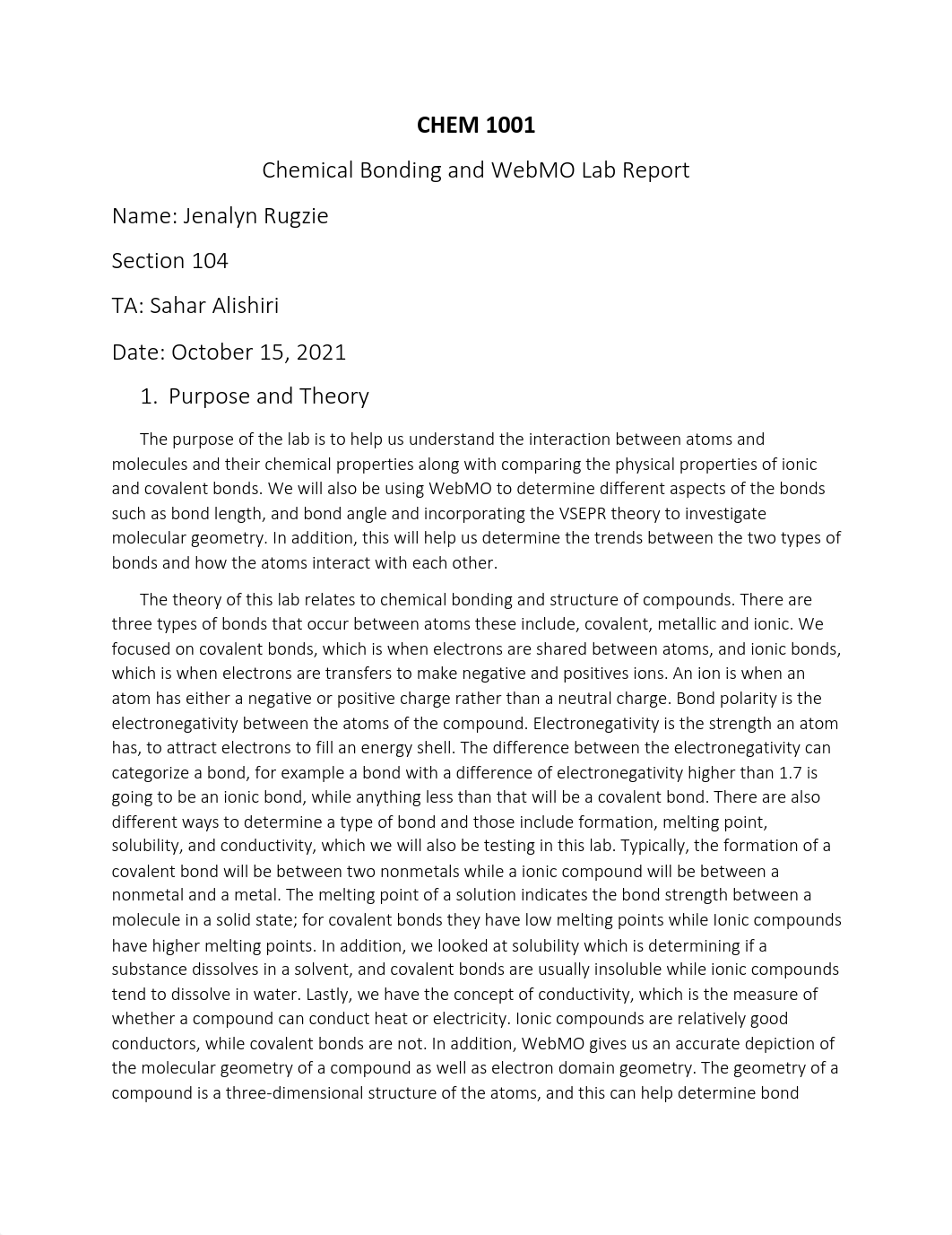 CHEM 1001 detailed lab report.pdf_d0k7vzewttt_page1