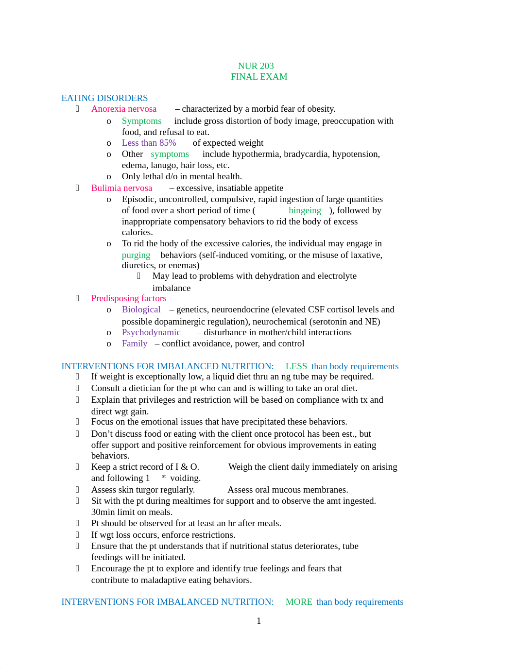 NUR 203 final study guide.docx_d0kf4apoxws_page1