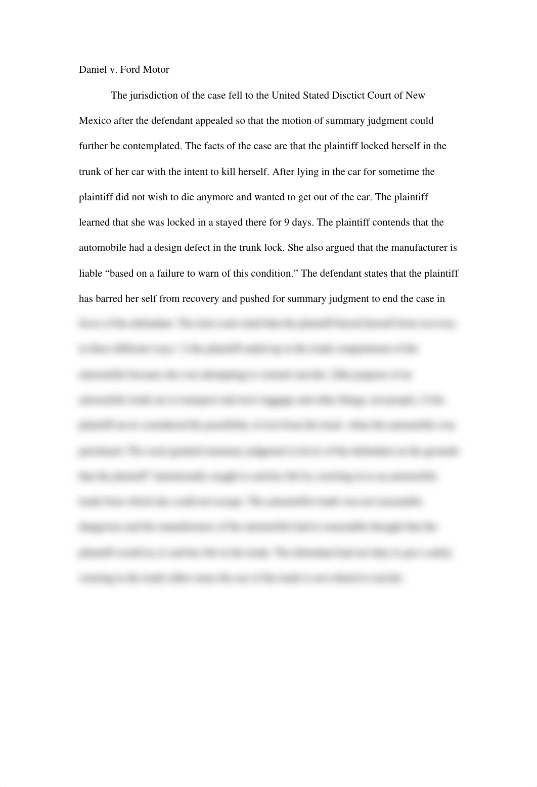 Daniel v. Ford Motor  The jurisdiction of the case fell to the United Stated Disctict Court of New M_d0kp22eihb5_page1