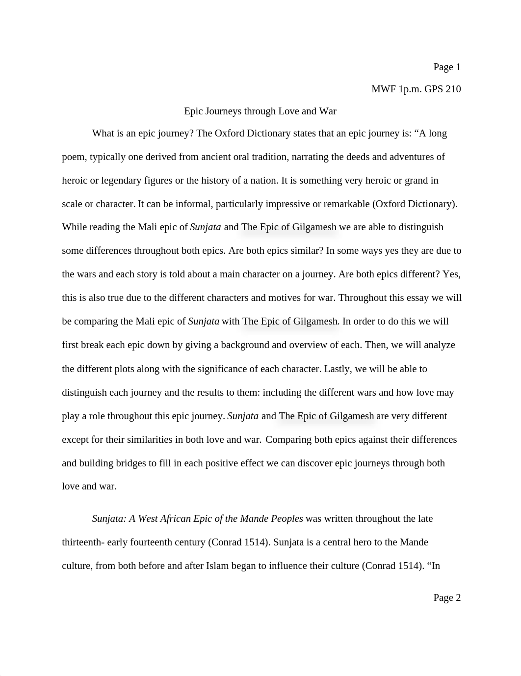 GPS 210 essay 2 sunjata vs gilgamesh_d0kqsi4qdbi_page1