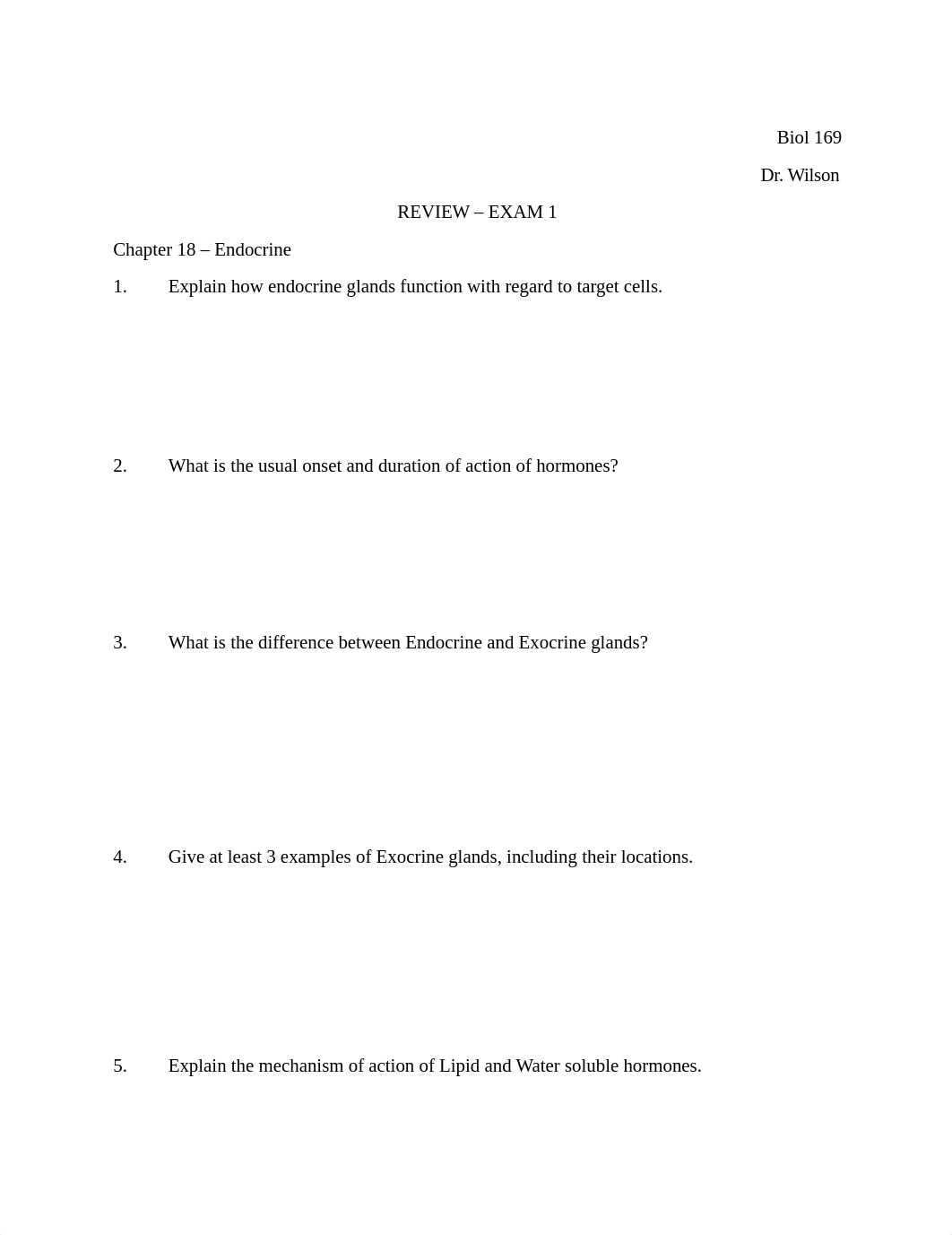 Biol 169 - REVIEW Exam 1 (Chs. 18,19).docx_d0l44c6uwug_page1