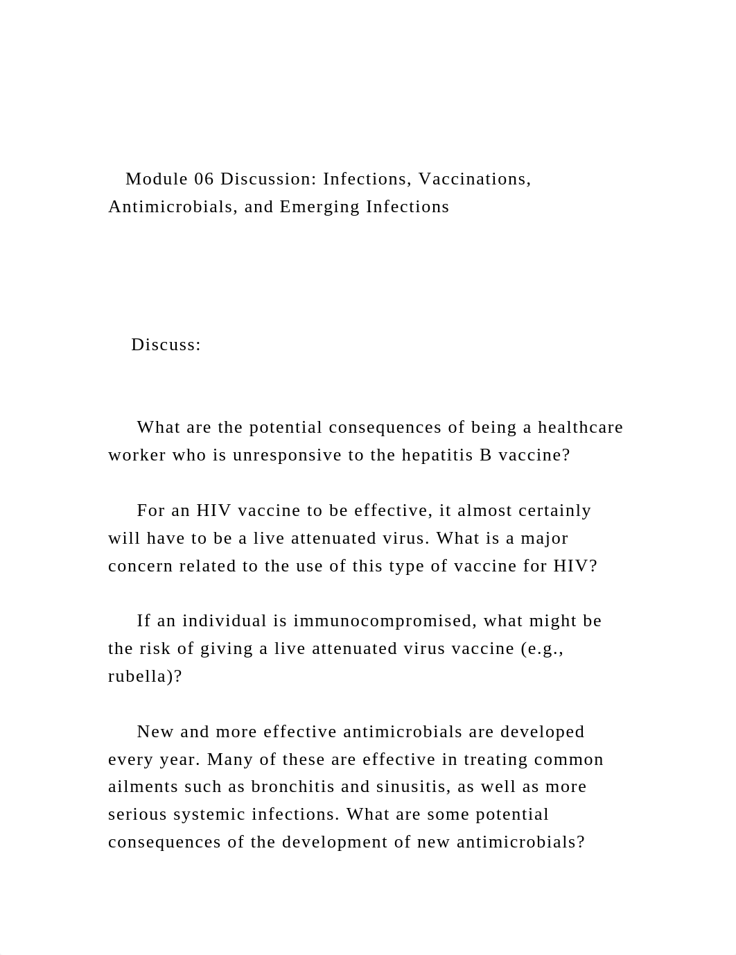 Module 06 Discussion Infections, Vaccinations, Antimicrobials.docx_d0l5yp4m280_page2