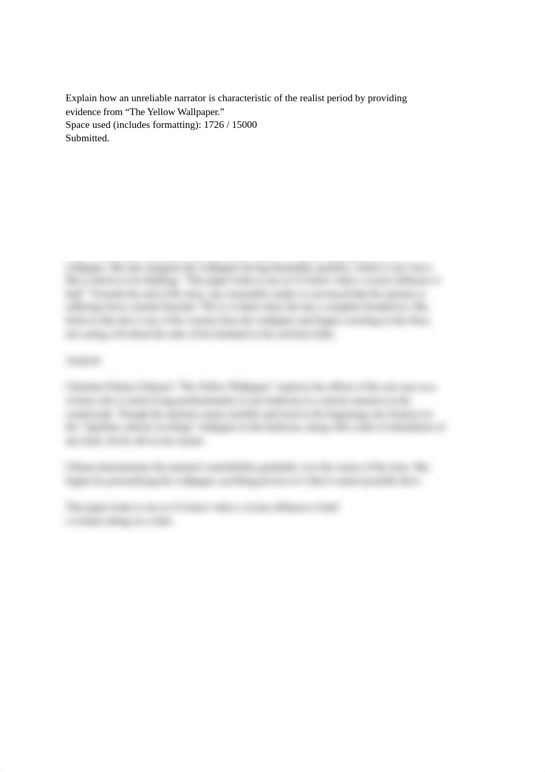 Explain how an unreliable narrator is characteristic of the realist period by providing evidence fro_d0lx0p84l24_page1