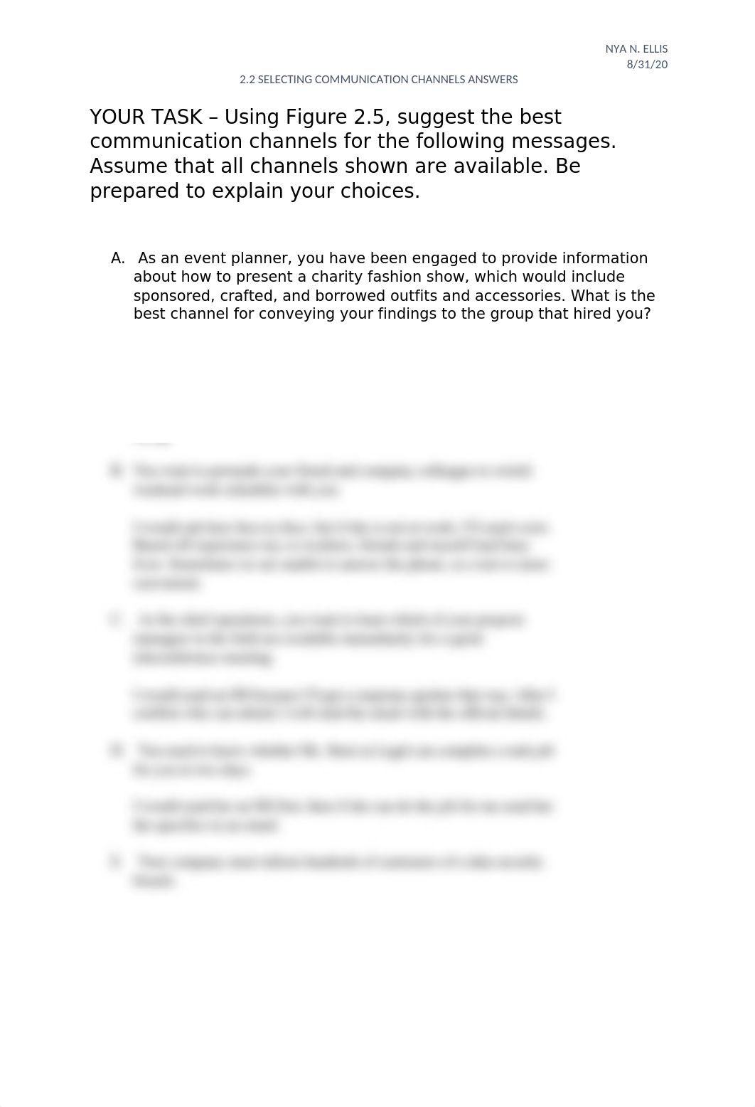 2.2 SELECTING COMMUNICATION CHANNELS ANSWERS.docx_d0m7iwrc70l_page1