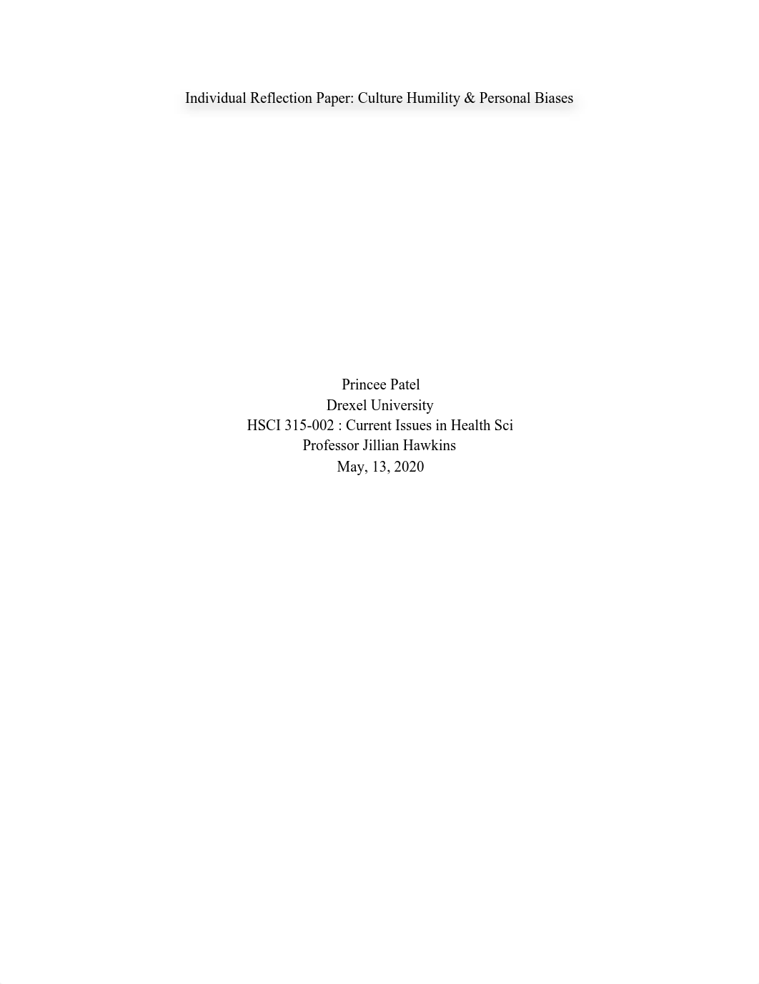 individual reflection paper_ culture humility & personal biases  final .pdf_d0mzeqkpr40_page1