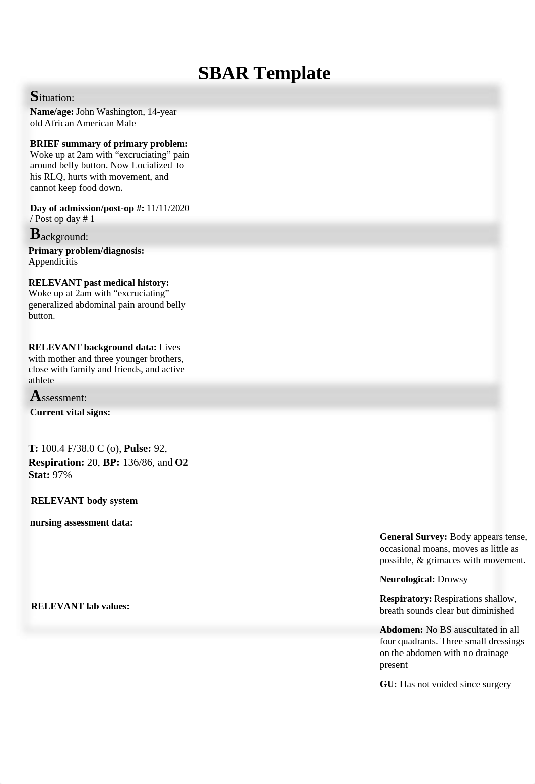 appendicitis - SBAR Fillable PDF (8).docx_d0nl9qtgzu6_page1