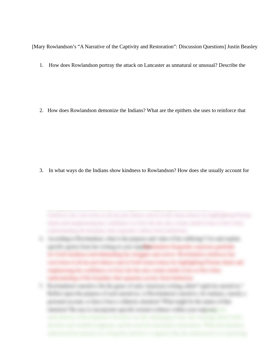 [Mary Rowlandson's "A Narrative of the Captivity and Restoration"_ Discussion Questions].docx_d0nn5ny0kpm_page1