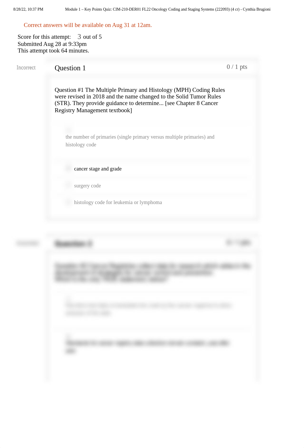 Module 1 - Key Points Quiz_ CIM-210-DER01 FL22 Oncology Coding and Staging Systems (222093) (4 cr) -_d0nw22sy7l6_page1