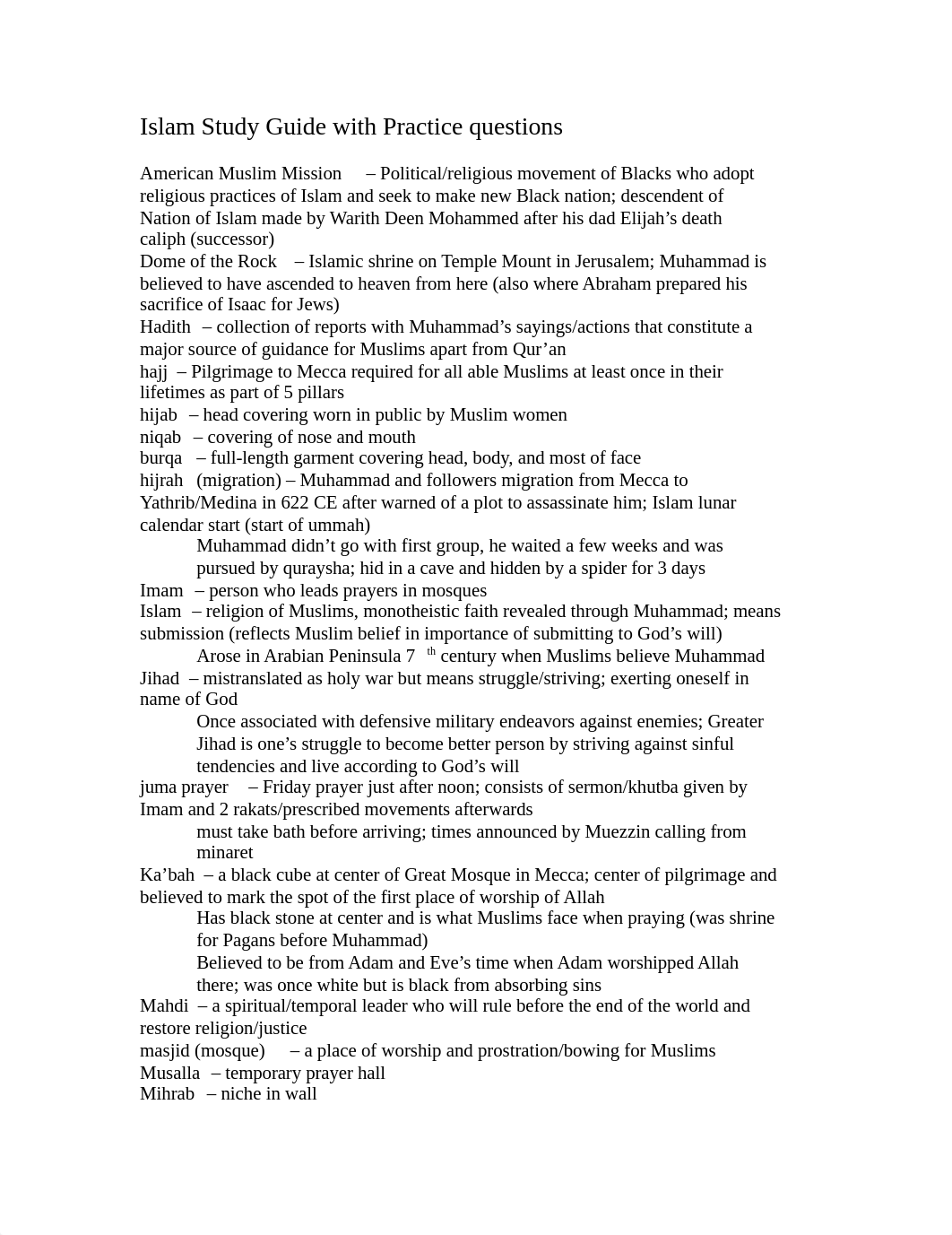 Islam Study Guide.docx_d0nxs6hrlc4_page1